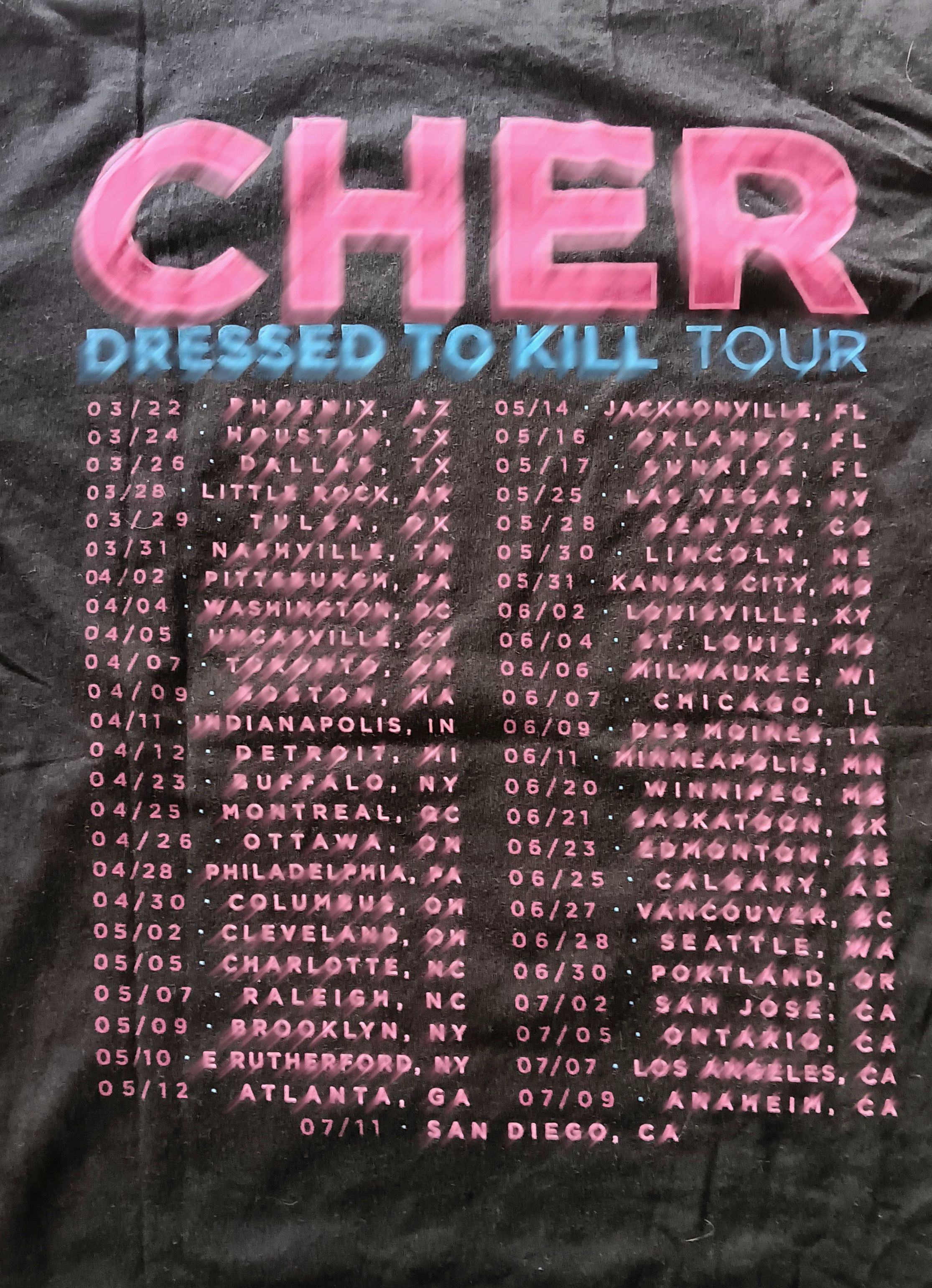 Next Level Cher | Dressed To Kill Concert Size US M / EU 48-50 / 2 - 6 Thumbnail