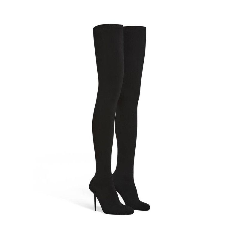 Balenciaga o1w1db10526 Anatomic 110mm Over-the-Knee Boots in Black Size US 10 / IT 40 - 2 Thumbnail