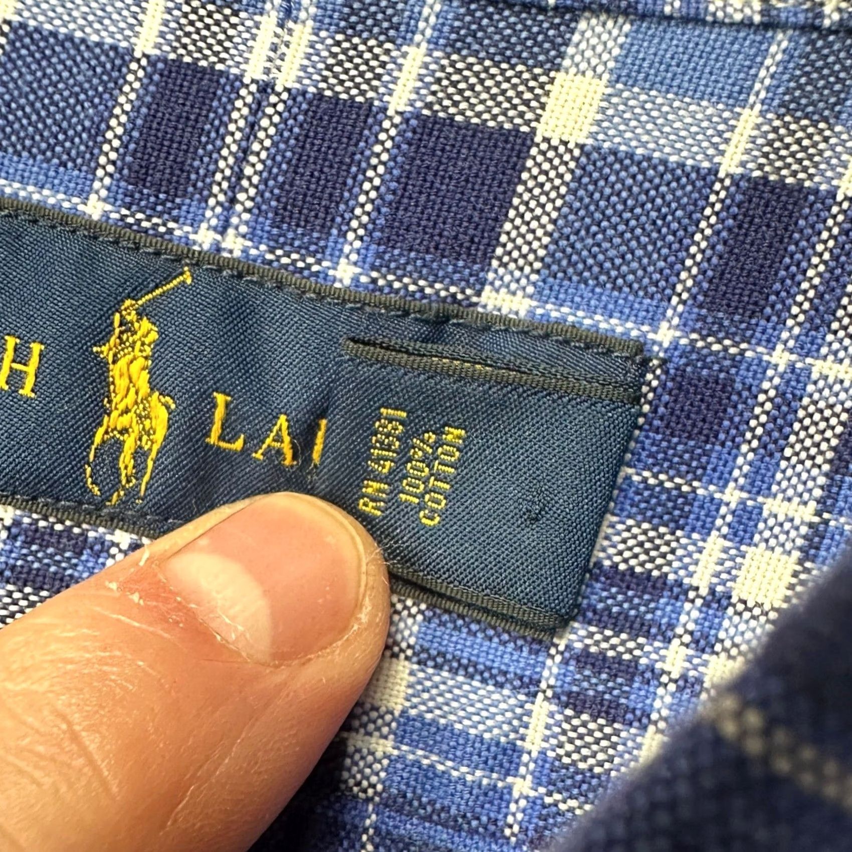 Ralph Lauren Ralph Lauren Button Down Shirt Mens 2XL Blue White Plaid Long Sleeve Pony Shirt Size US XXL / EU 58 / 5 - 5 Thumbnail