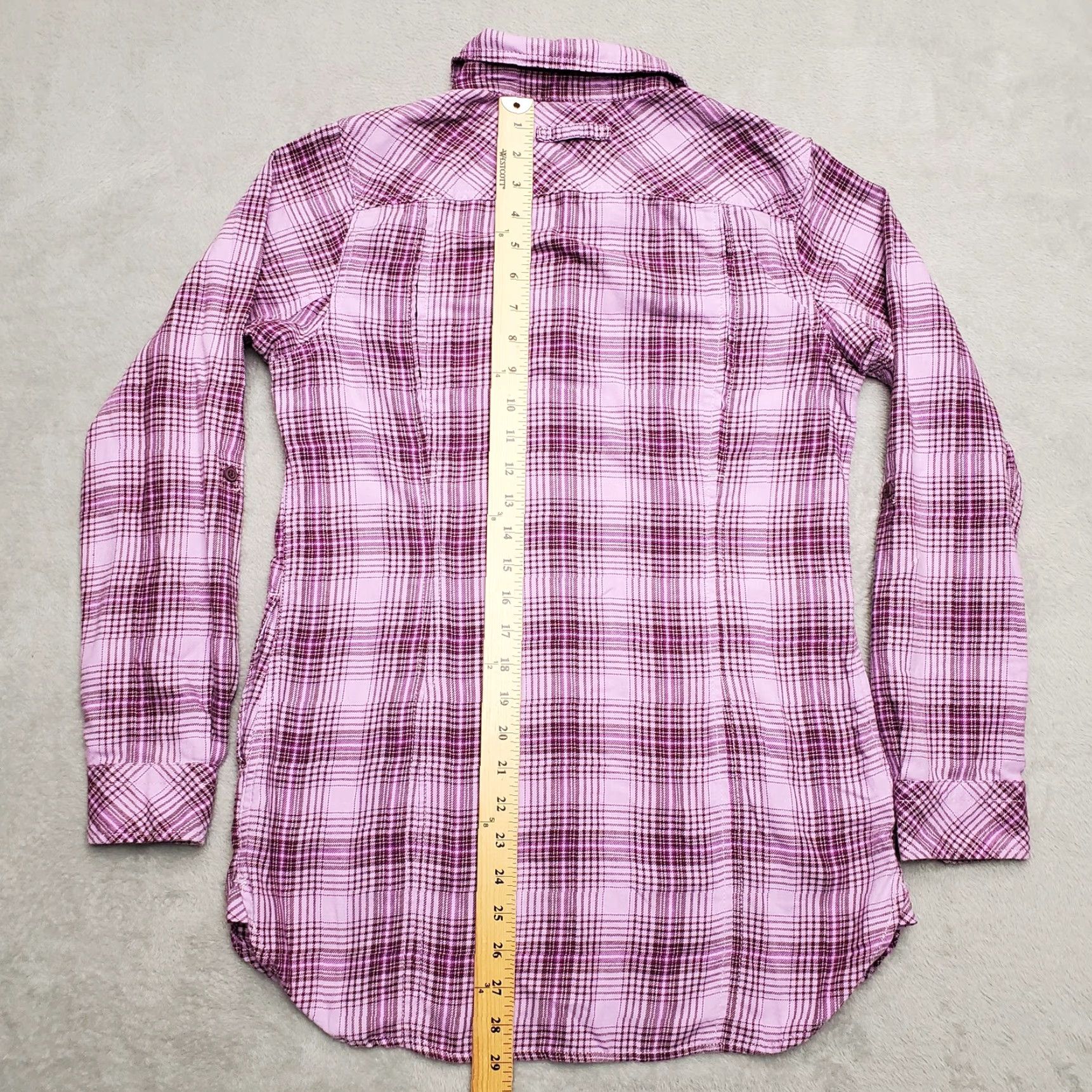 Pinko Duluth Trading Shirt Womens XS Pink Plaid Flannel Outdoors Button Up Casual Classic Shirt Womens XS Pink Plaid Flannel Outdoors Button Up Size XS / US 0-2 / IT 36-38 - 5 Thumbnail