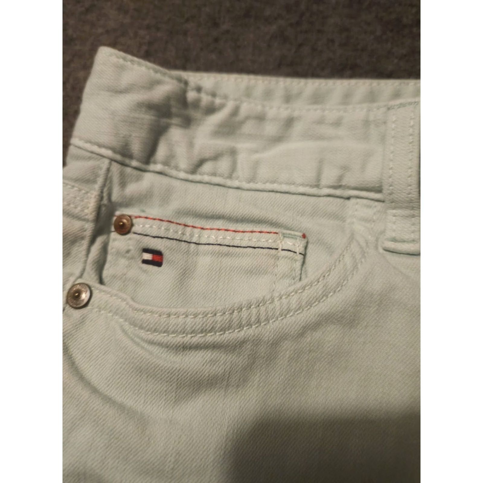 Tommy Hilfiger Tommy Hilfiger Denim Shorts Women's Mint 8 Cuffed Stretch 5-Pocket Casual Preppy Size 30" / US 8 / IT 44 - 6 Thumbnail