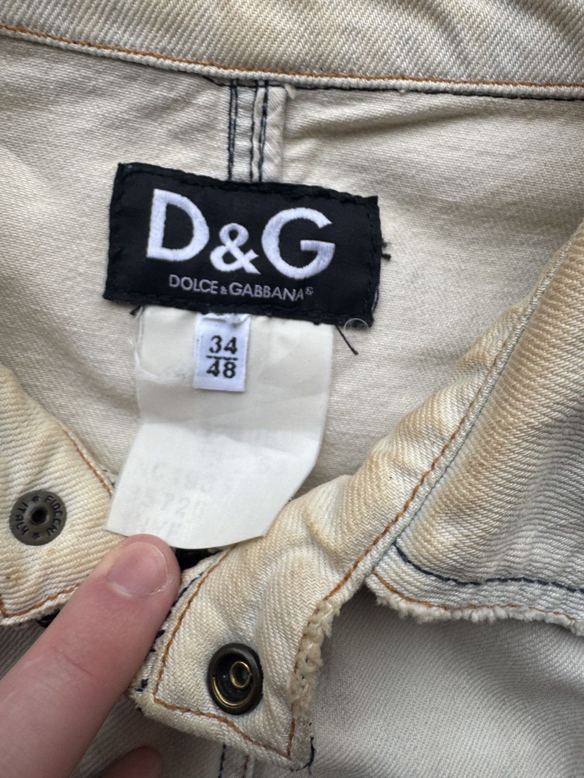 Dolce & Gabbana Dolce & Gabbana D&G Distressed Denim Jacket Size US M / EU 48-50 / 2 - 7 Thumbnail