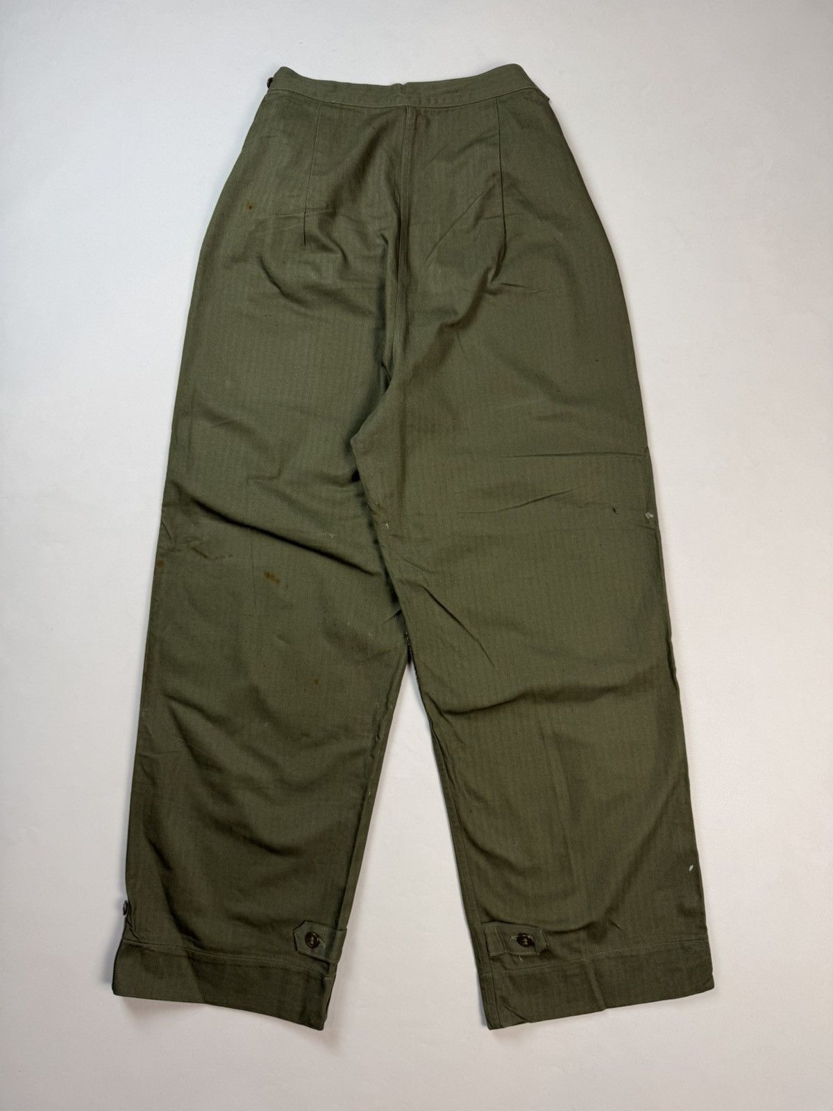 Vintage Original WW2 US Army Corps HBT Herringbone Twill Slack Pants Size 27" / US 4 / IT 40 - 17 Thumbnail