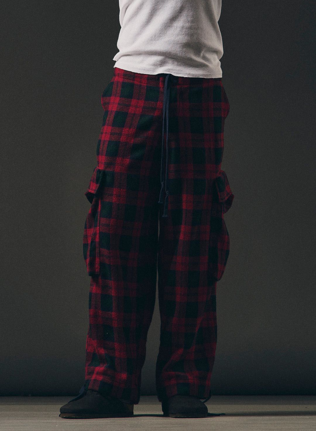 Greg Lauren $1050 Greg Lauren Wide Leg Red Plaid Pants Size US 36 / EU 52 - 3 Thumbnail