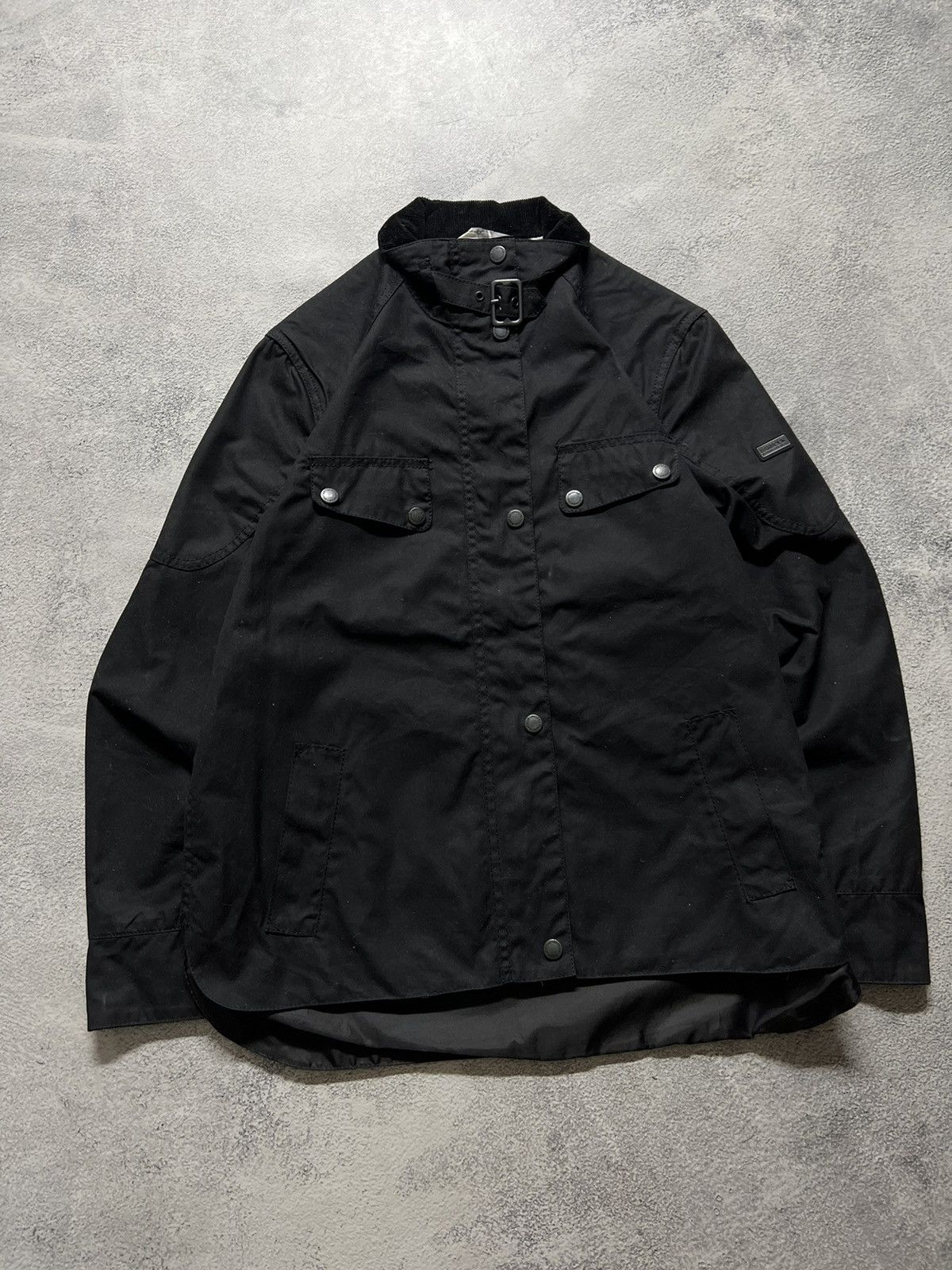 Barbour × Vintage Vintage Barbour International B.Intl Atomizer Wax Jacket 00s Size M / US 6-8 / IT 42-44 - 4 Thumbnail
