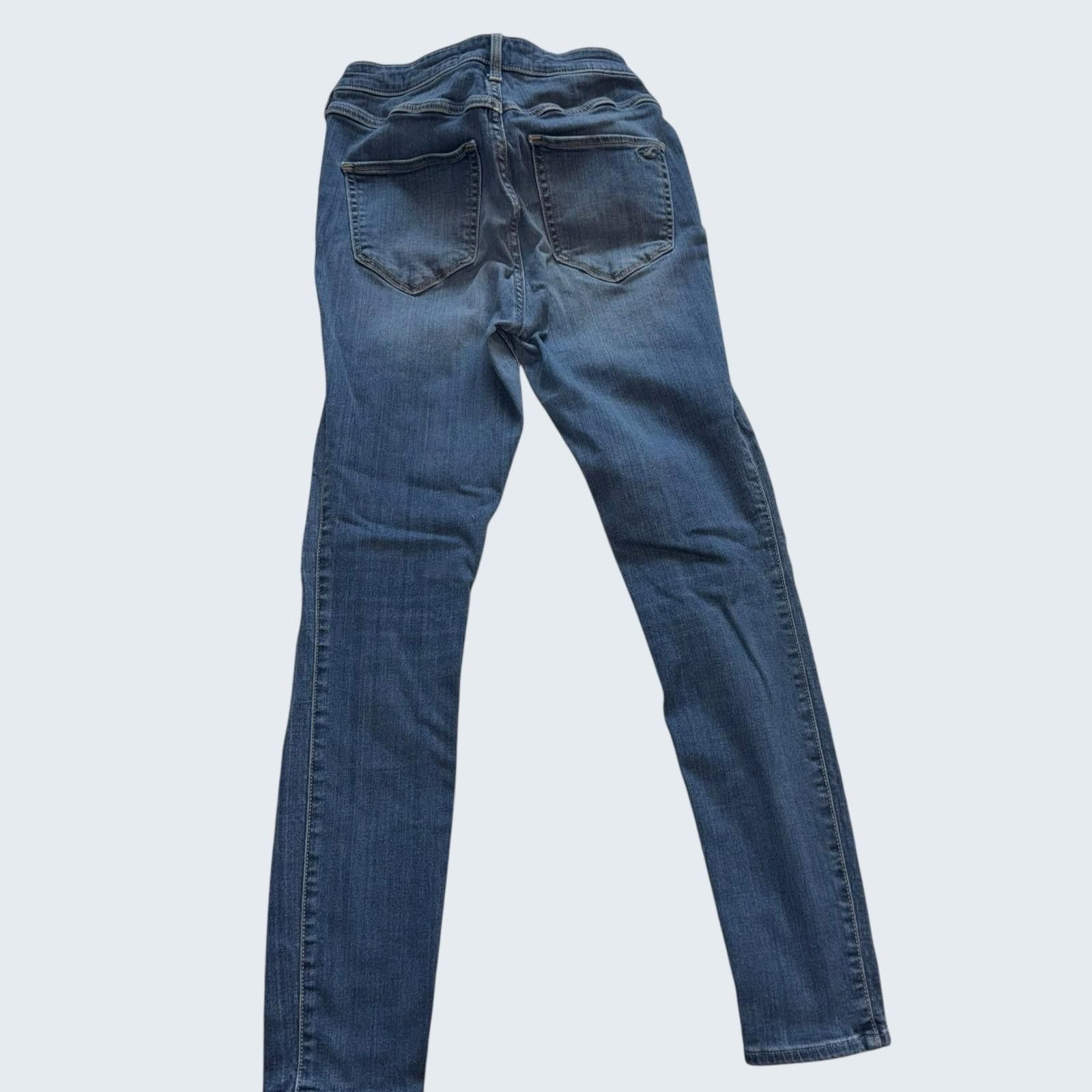 Hollister Hollister Ultra High Rise W30 L28 Distressed Blue Skinny Size 30" / US 8 / IT 44 - 3 Thumbnail