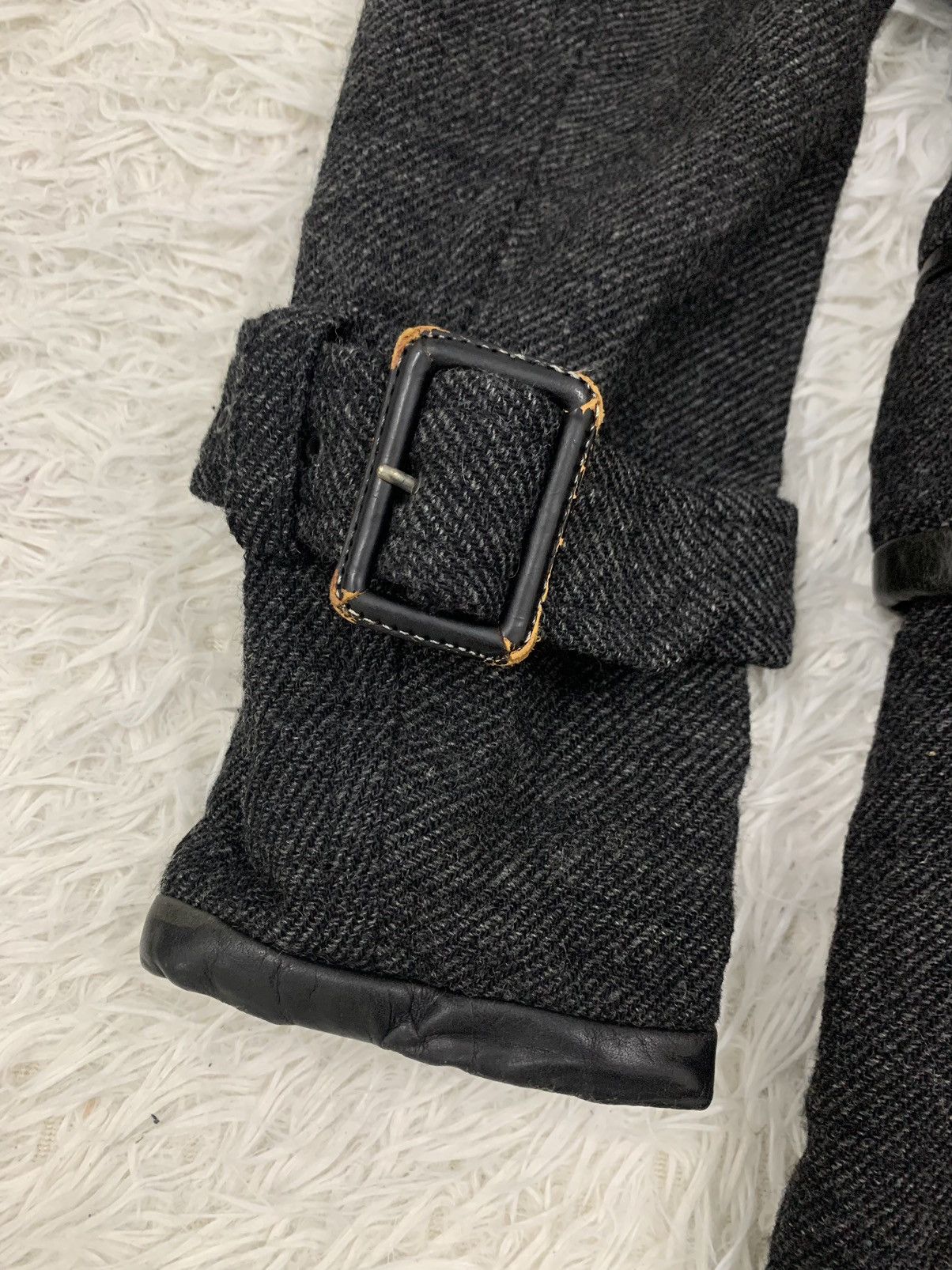 Yohji Yamamoto Vintage Y's by Yohji Yamamoto Gabardine Belted Wool Coat Size US M / EU 48-50 / 2 - 11 Thumbnail