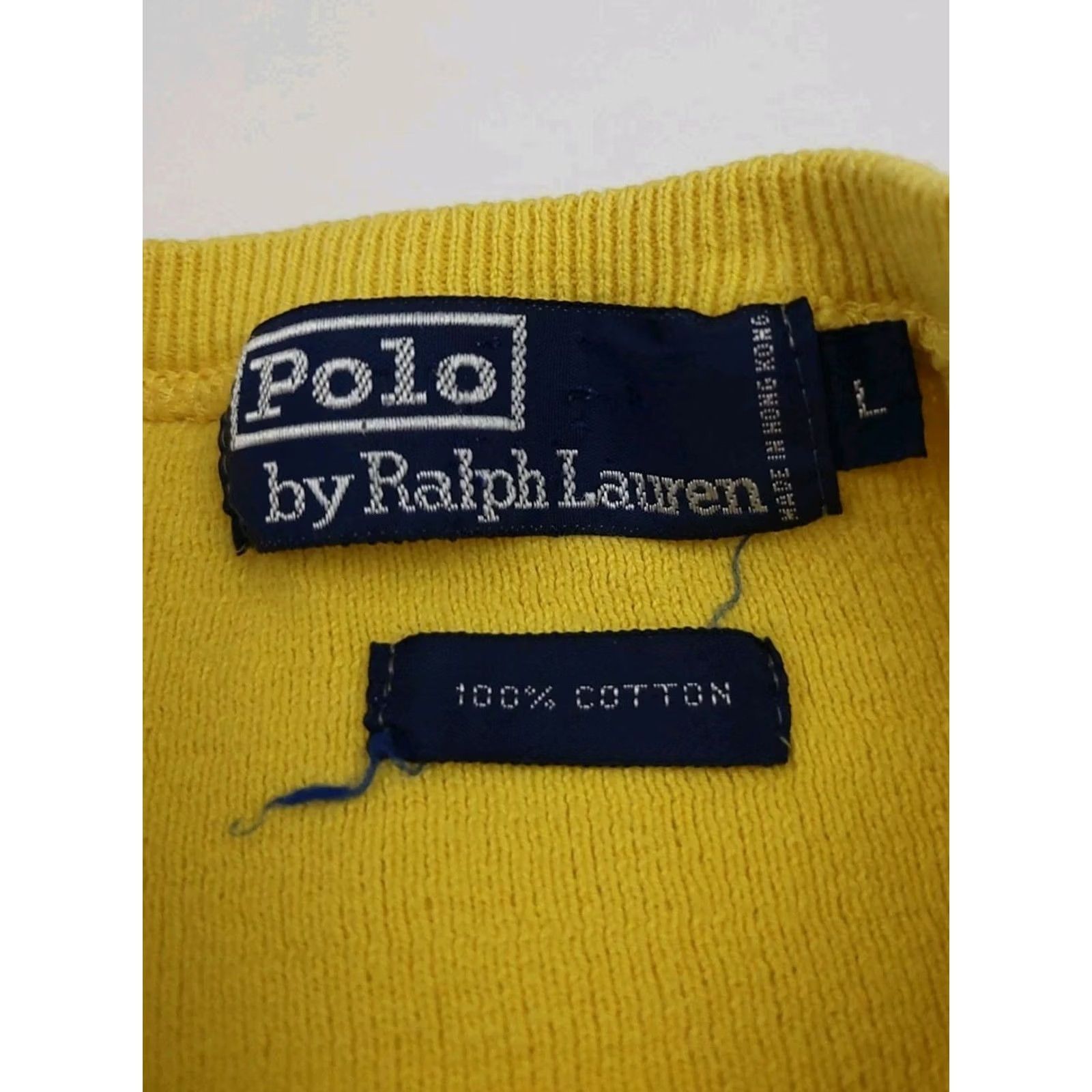 Polo Ralph Lauren VINTAGE Polo Ralph Lauren Hi Tech Golf Sweater Pullover Mens M Cotton Yellow 90s RL Sport USA Size US M / EU 48-50 / 2 - 3 Thumbnail