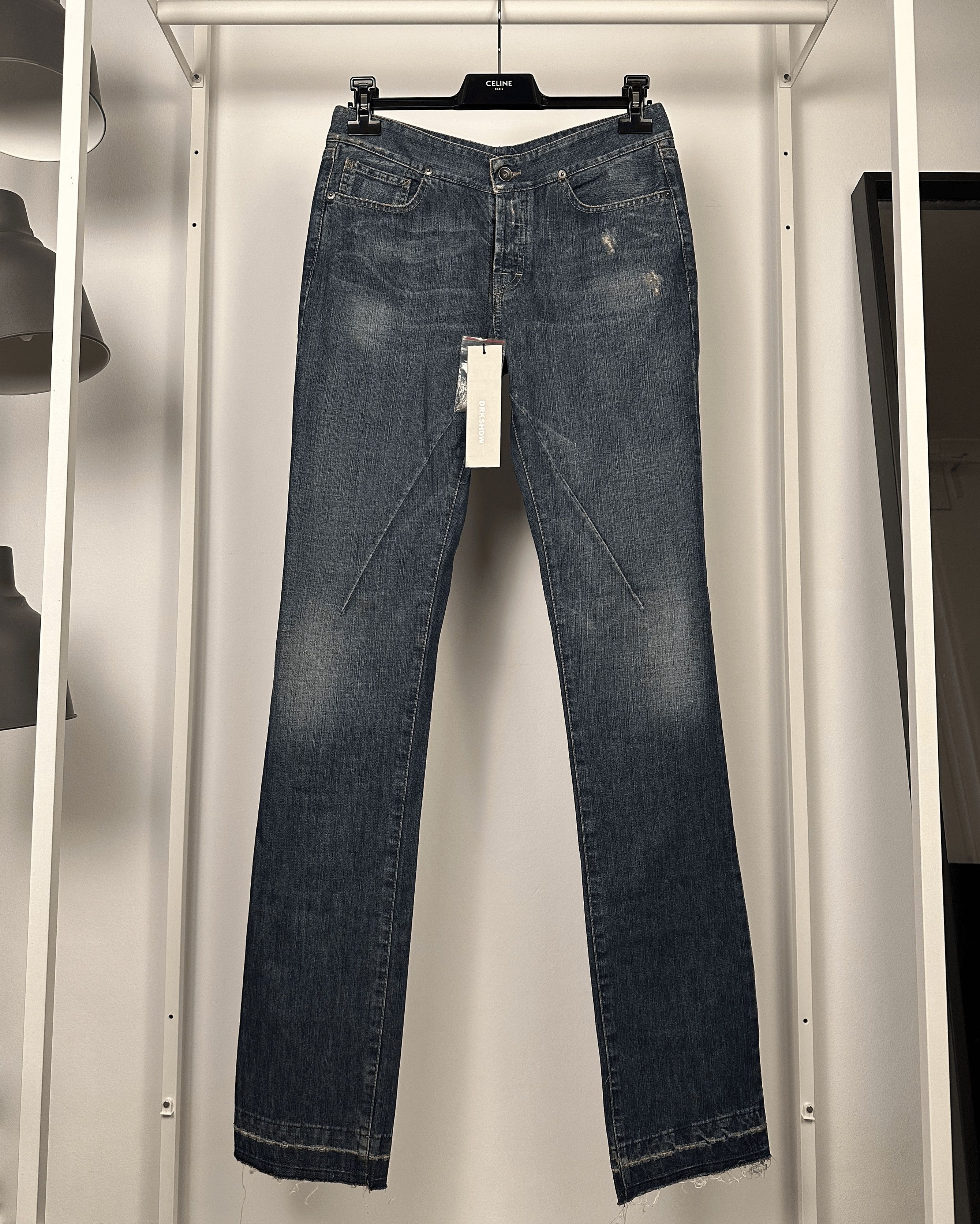 Pre-owned Archival Clothing X Rick Owens Olmar&mirta Drkshdw W/tail Cut Jeans