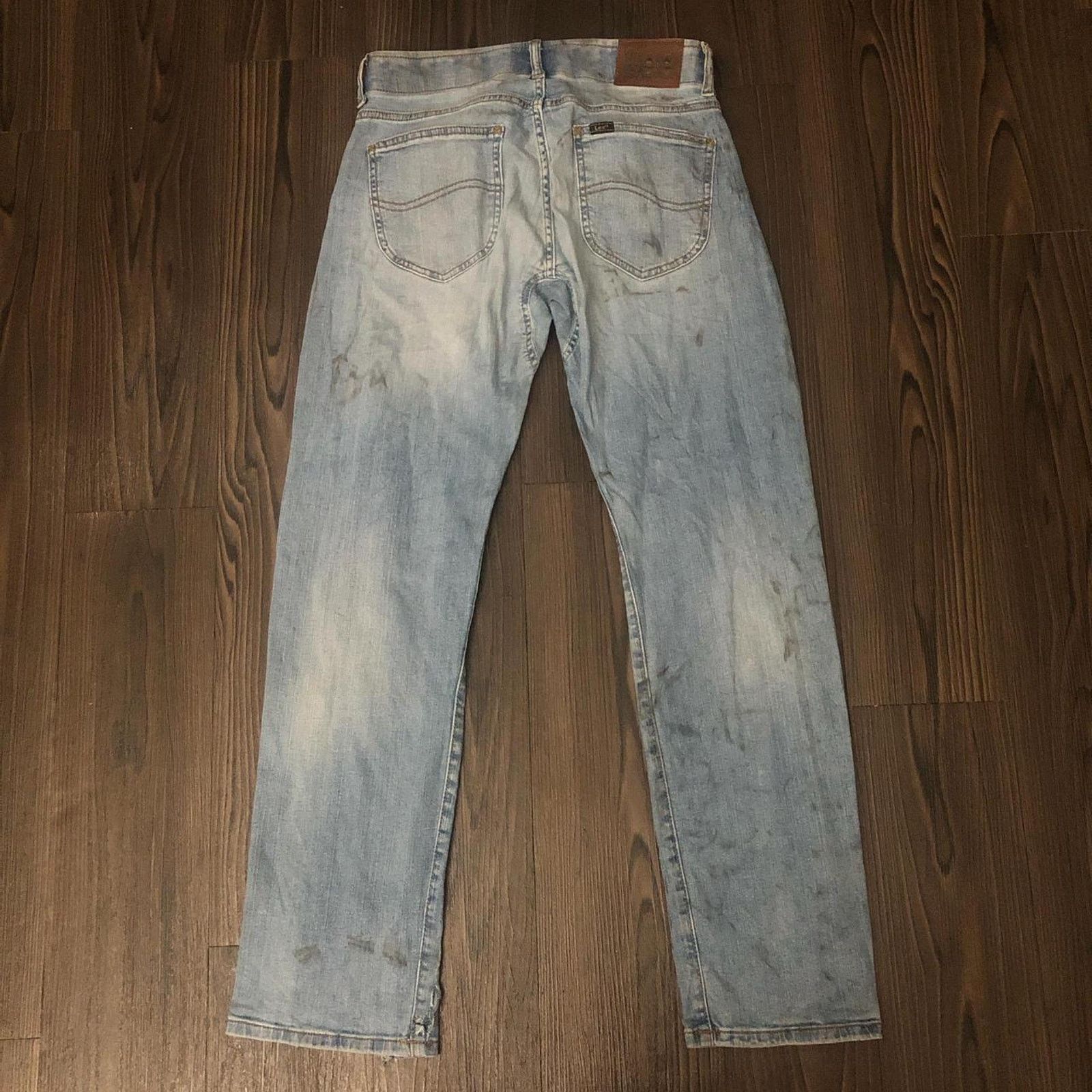 Lee Men’s Distressed Slim Fit Lee Denim Jeans Size US 29 - 3 Thumbnail
