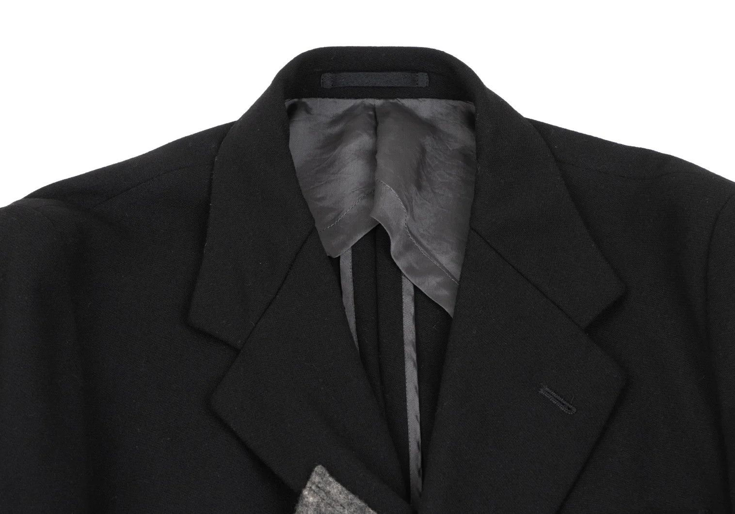Comme des Garcons Homme Plus Felt Wool Paste Design 1B Jacket in Black Gray Size S Size US S / EU 44-46 / 1 - 3 Thumbnail