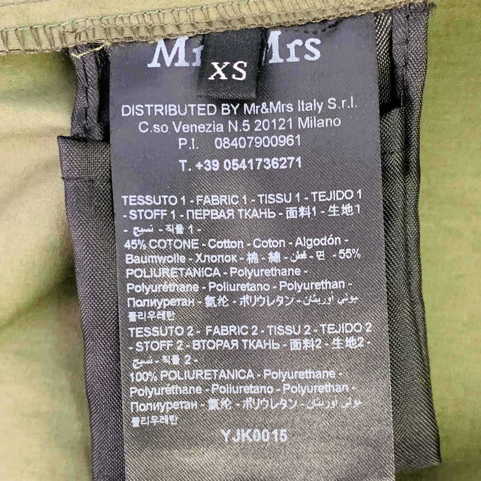 MR & MRS ITALY MR & MRS XS Green Olive Shimmery Cotton Blend Parka Jacket Size US XS / EU 42 / 0 - 12 Thumbnail