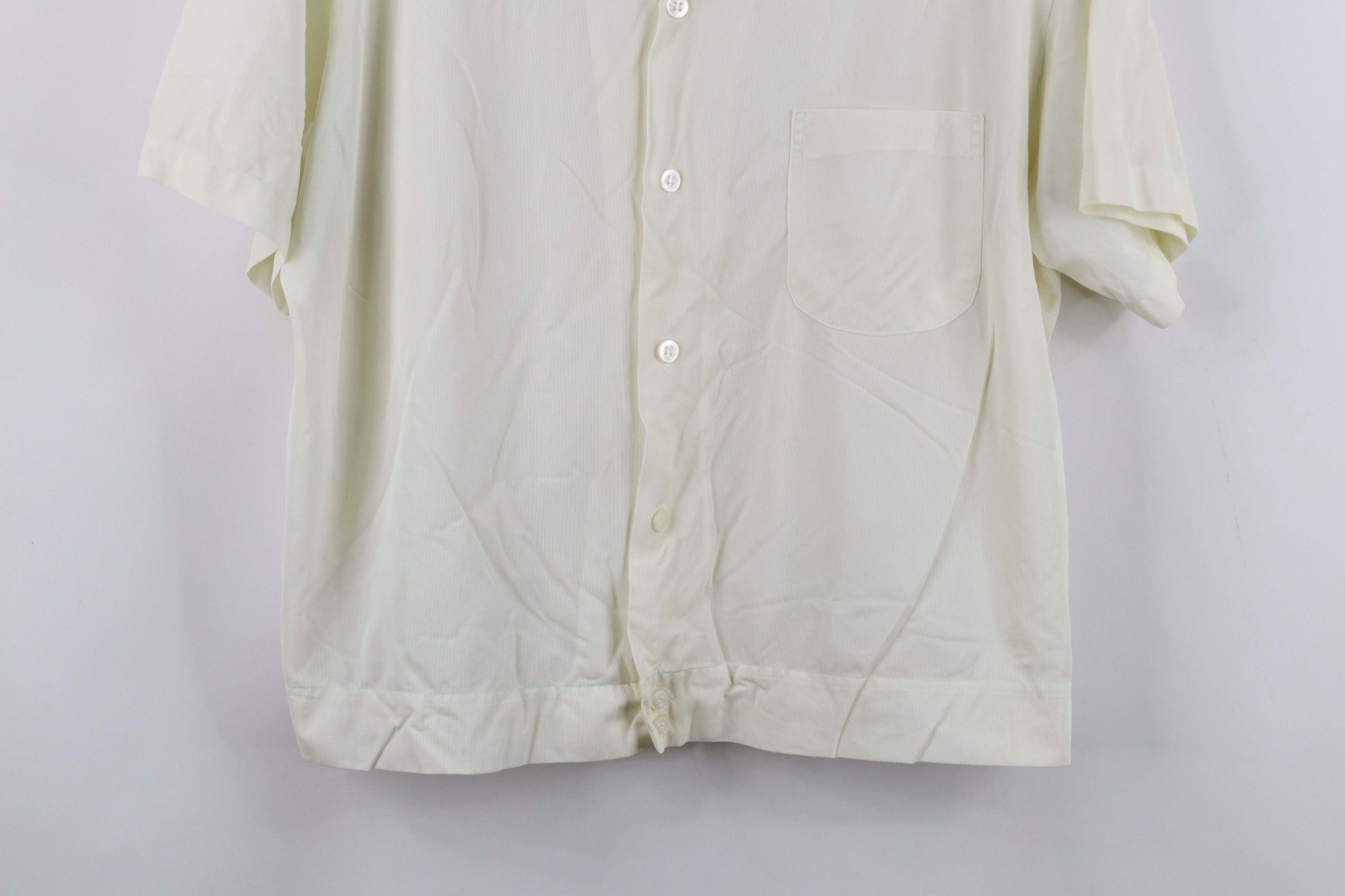 Vintage Vintage 50s 60s Collar Short Sleeve Shirt Jacket Jac Shirt Size US L / EU 52-54 / 3 - 3 Thumbnail