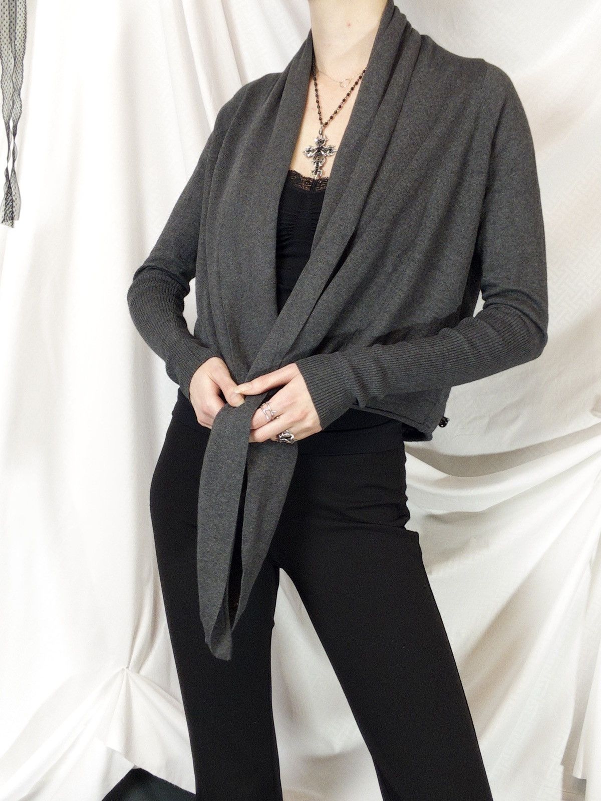 Allsaints AllSaints Sago Pirate cardigan in dark gray Size M / US 6-8 / IT 42-44 - 10 Thumbnail
