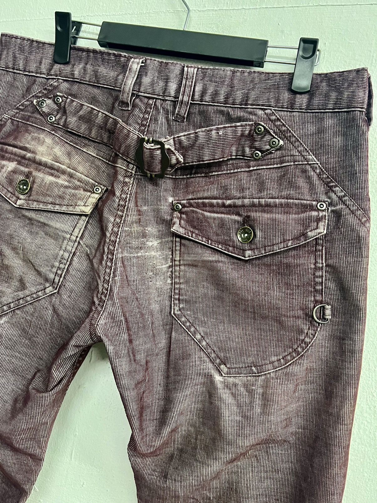 Japanese Brand Semantic Design Purple Washed Flared Corduroy Jeans Size US 34 / EU 50 - 12 Thumbnail