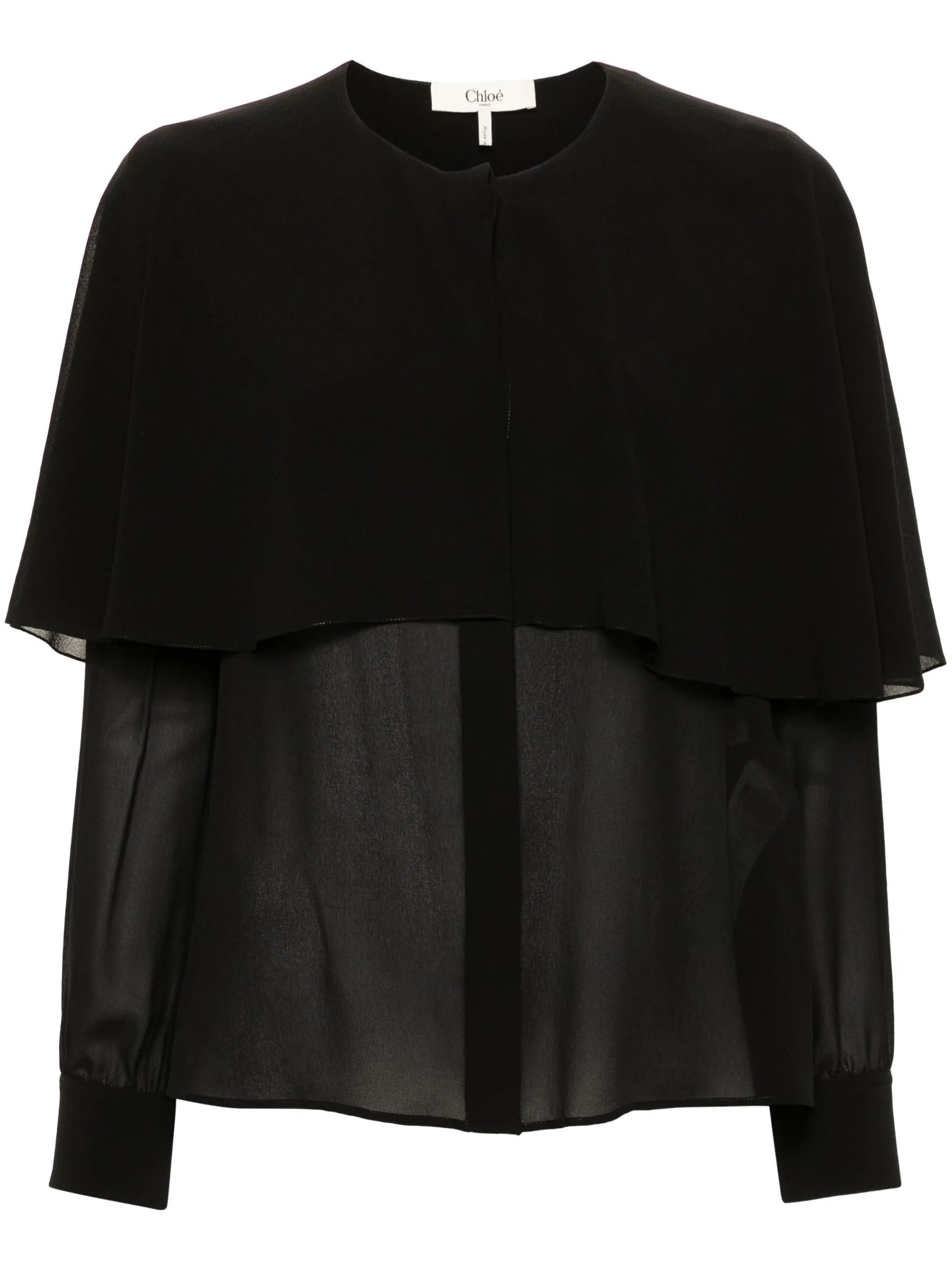 Chloe o1s22i1n0425 Silk Blouse in Black Size S / US 4 / IT 40 - 1 Thumbnail