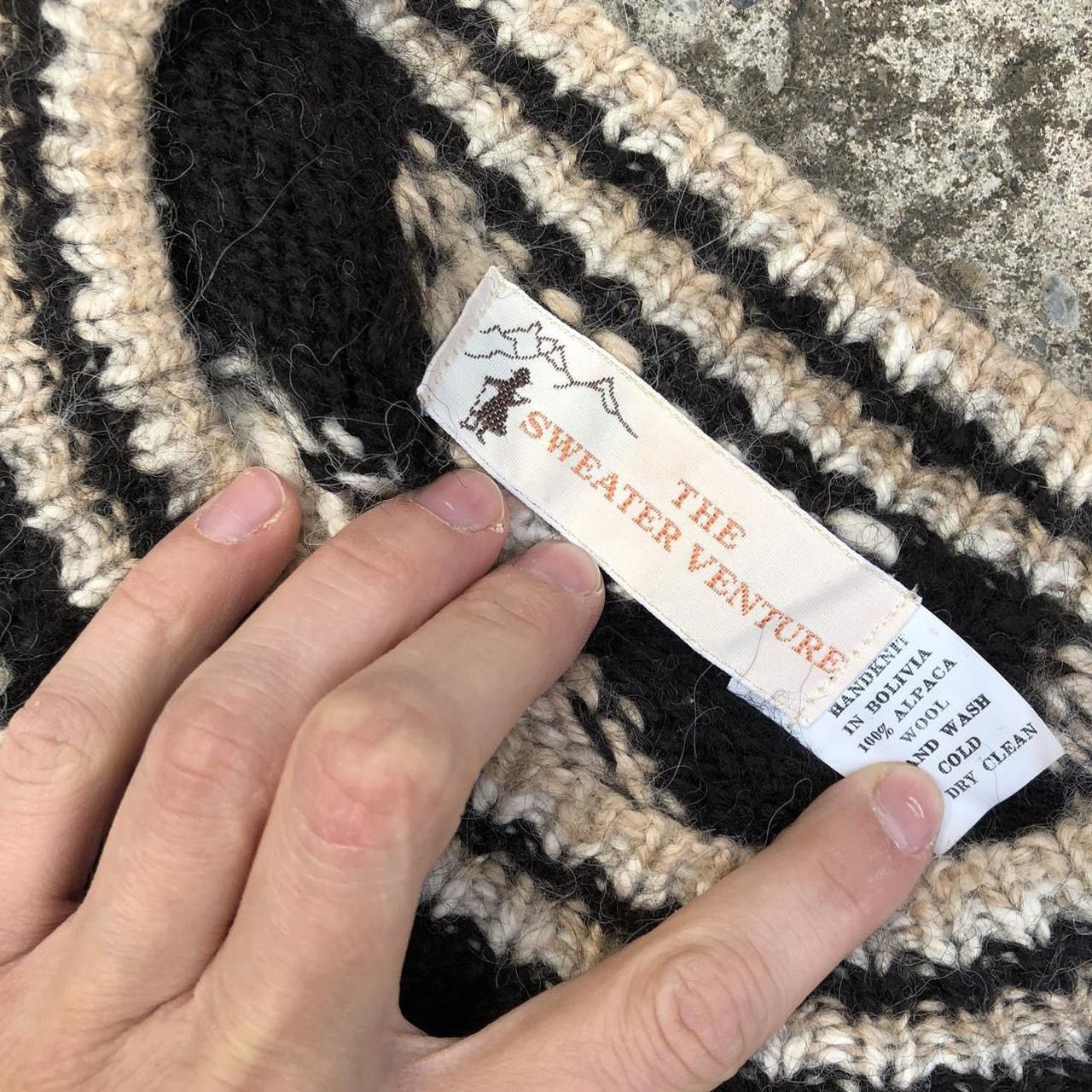 Handmade Handmade alpaca wool sweater - one of a kind Size US XL / EU 56 / 4 - 2 Thumbnail