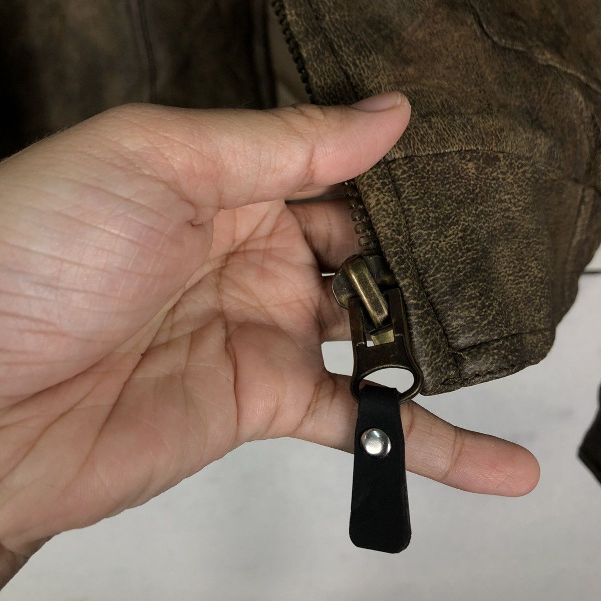 Japanese Brand 🔥Vtg Bomber Leather Jacket Parachute Nush Burg Military Size US L / EU 52-54 / 3 - 14 Thumbnail