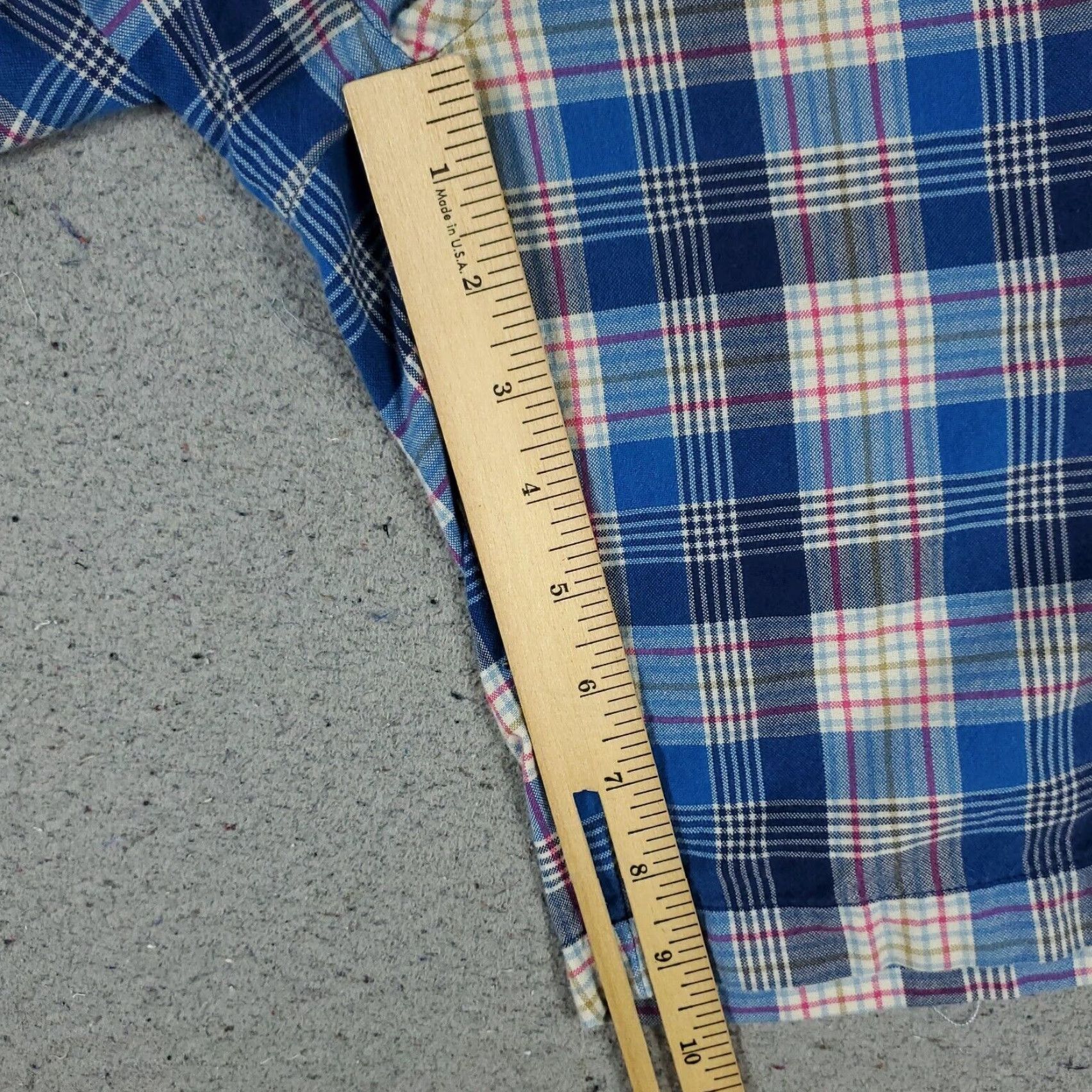 Peter Millar Peter Millar Chino Shorts Mens Size 36 Blue Plaid Cotton Flat Front Casual Size US 36 / EU 52 - 6 Thumbnail