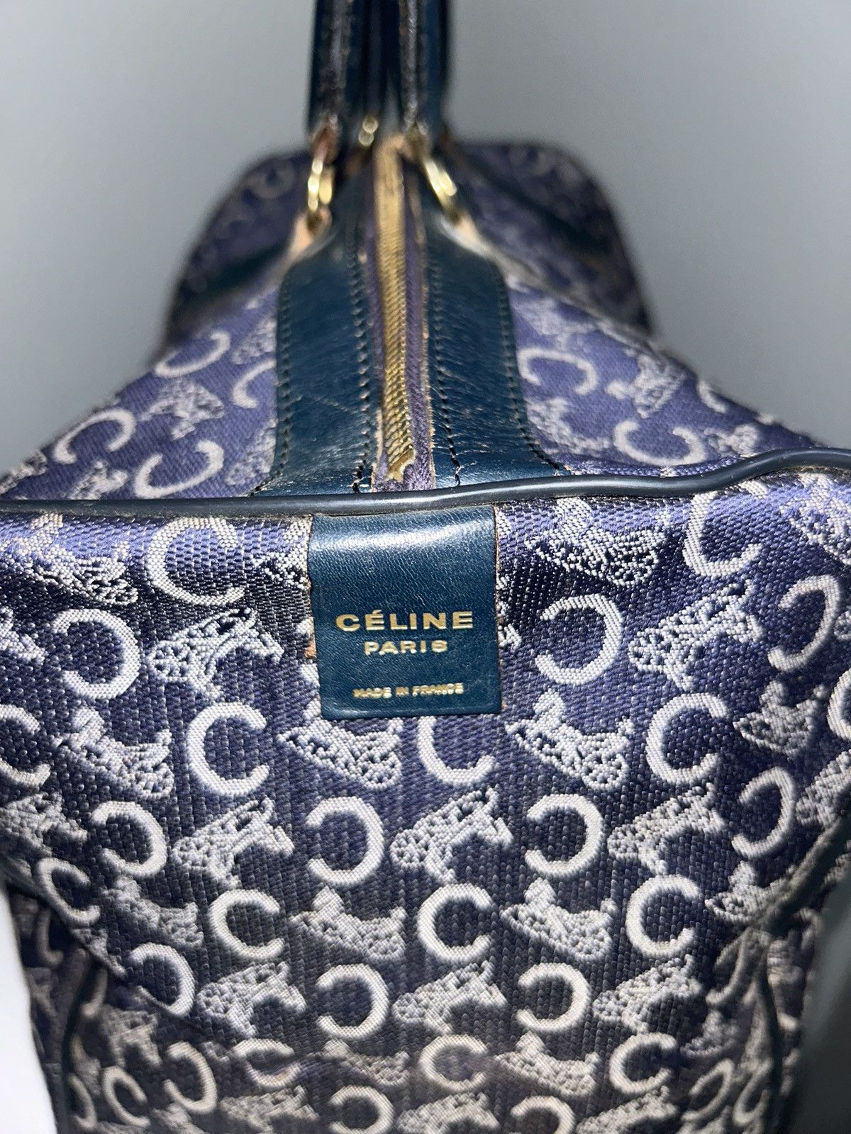 Celine Celine CMacadam Canvas Blue Boston Bag Size ONE SIZE - 12 Thumbnail