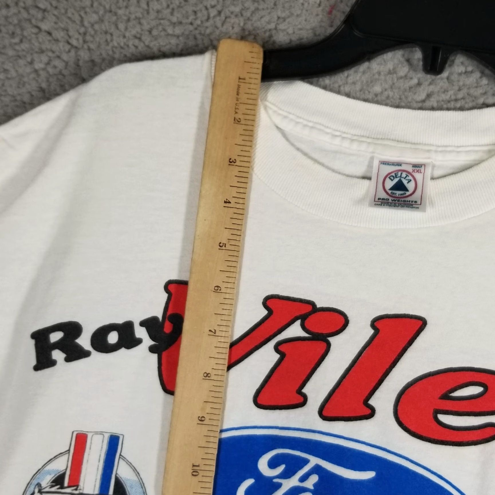 Delta VINTAGE Delta Ford Mustang Car Graphic T-Shirt Mens 2XL White Vintage Car Collector Tee Size US XXL / EU 58 / 5 - 6 Thumbnail