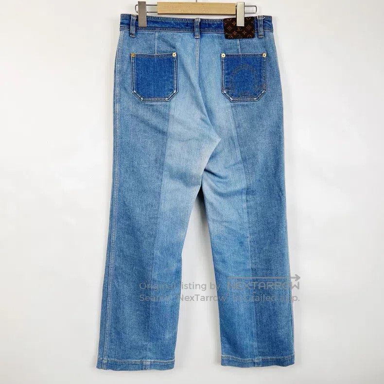 Louis Vuitton Louis Vuitton Blue Colorblock Pocket Cropped Jeans Size US 40 / EU 56 - 2 Thumbnail