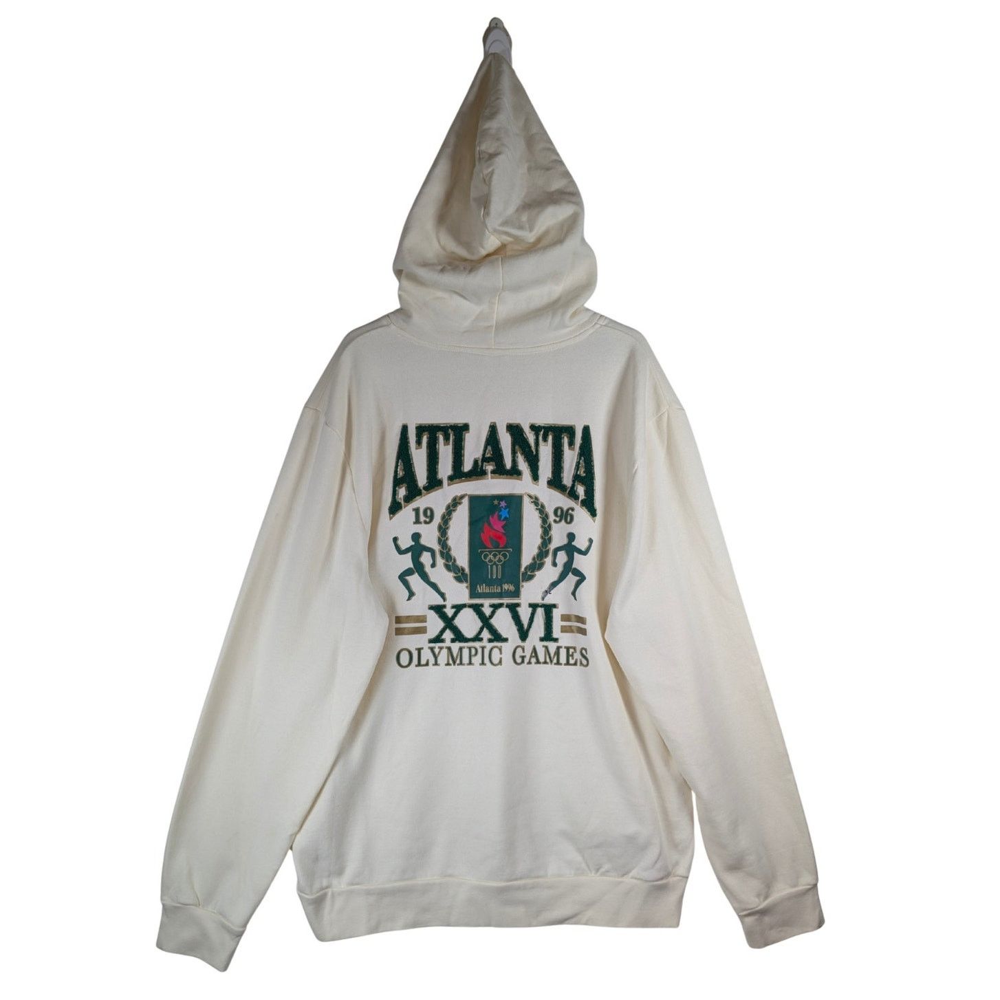 Unknown London Tillys Olympics Atlanta 1996 Cream Hoodie Sweatshirt Men XL Size US XL / EU 56 / 4 - 3 Thumbnail