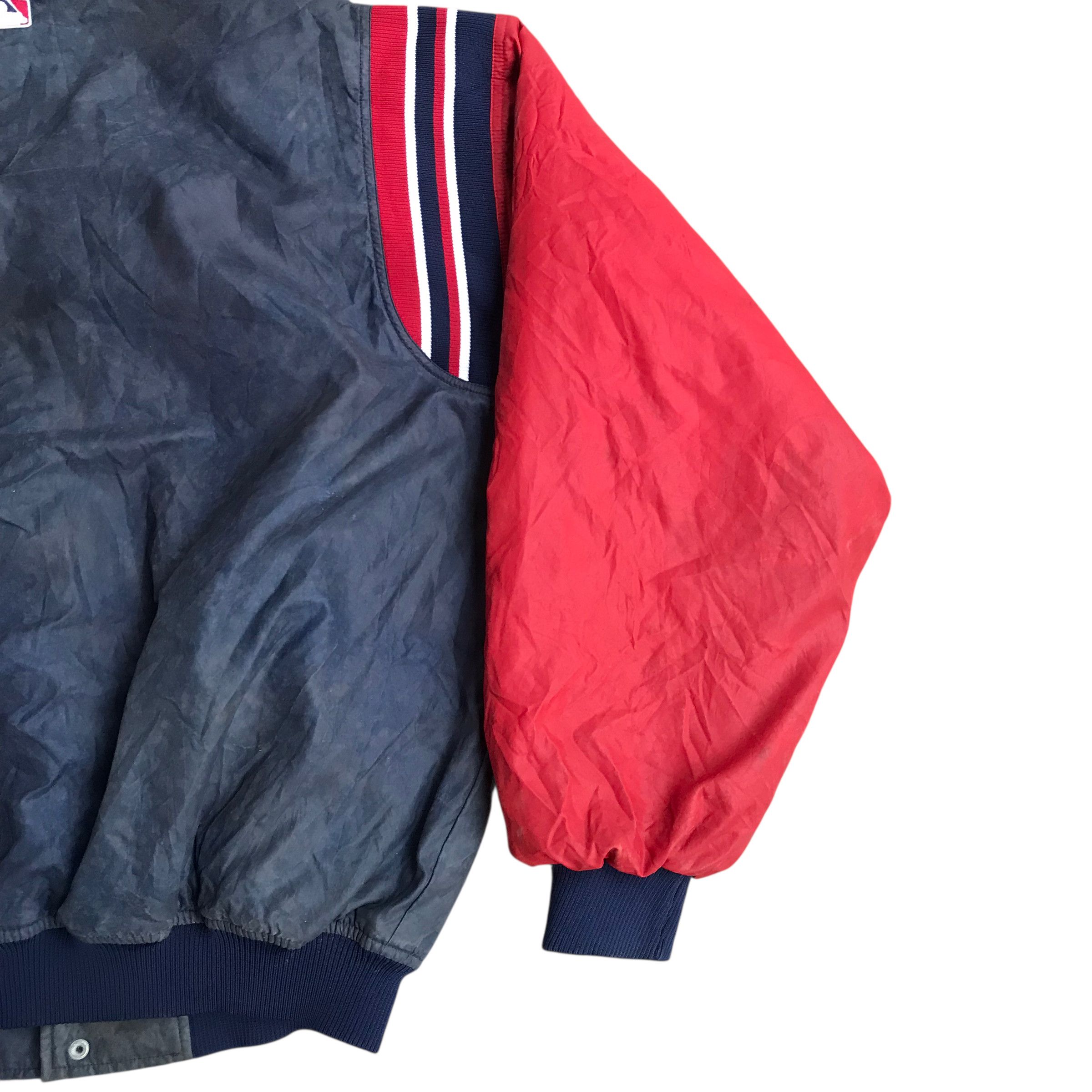 MLB Majestic Rare 90s Atlanta Braves MLB Bomber Sun Faded Size US XL / EU 56 / 4 - 7 Thumbnail