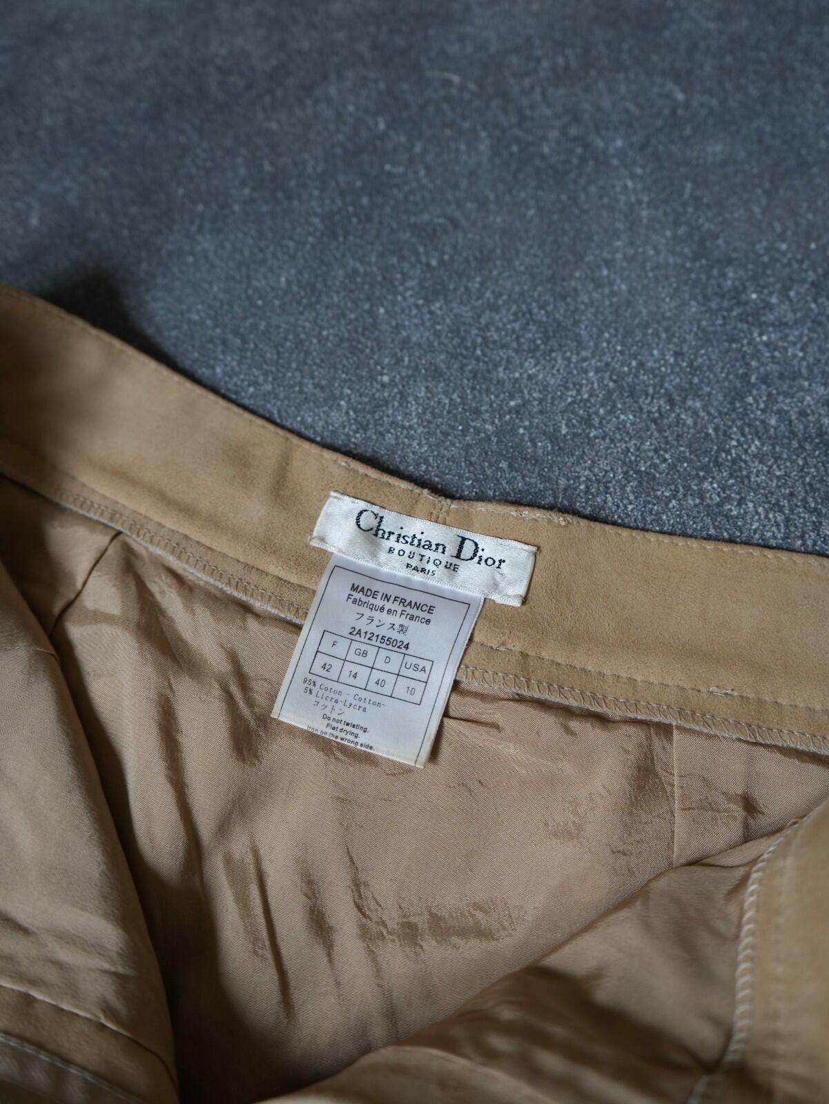 Dior S/S 2002 Christian Dior Mini Camel Pocket Logo Skirt Size 36" / US 14 / IT 50 - 11 Thumbnail