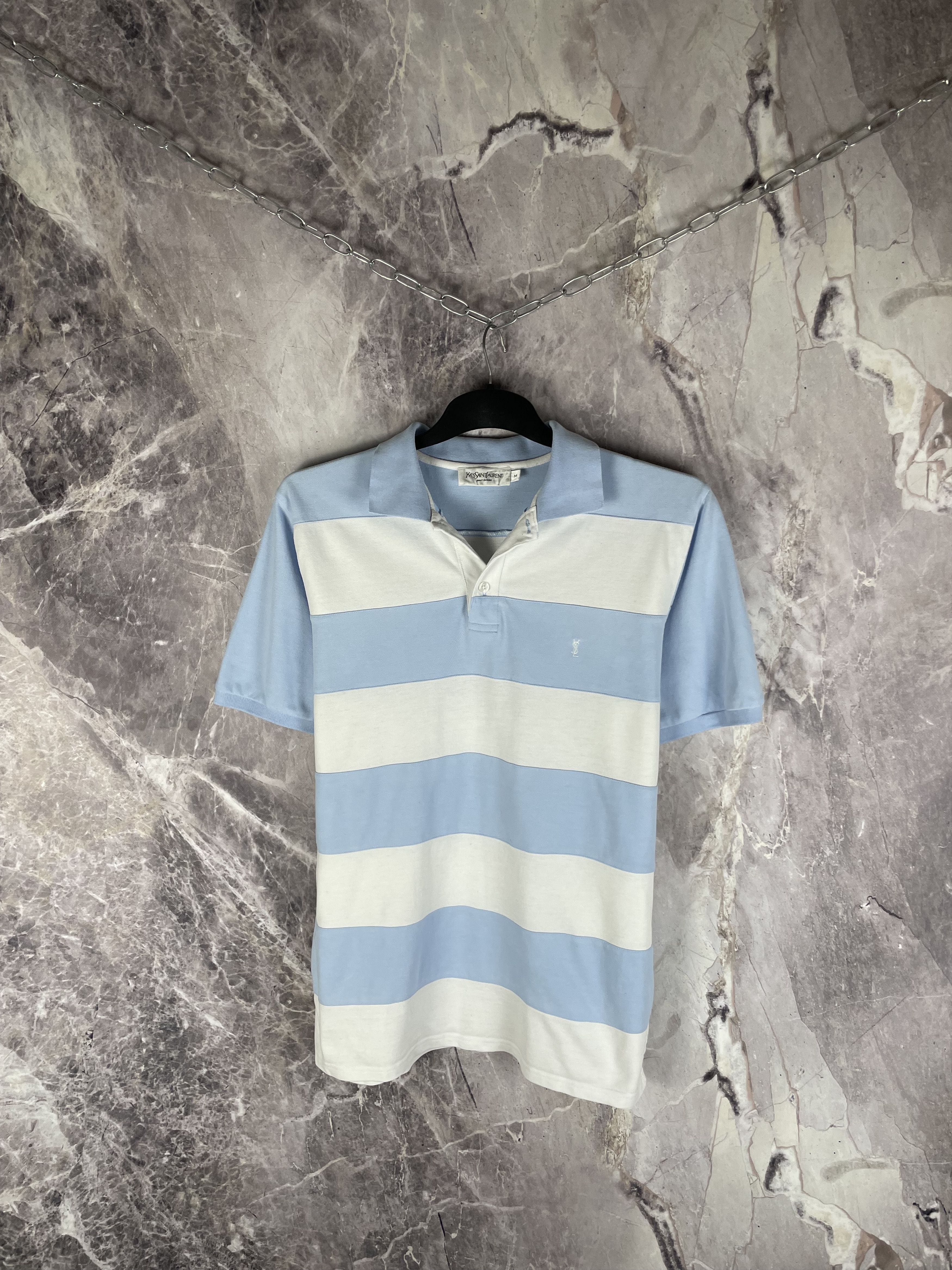 Yves Saint Laurent Yves Saint Laurent vintage polo shirt ysl Size US M / EU 48-50 / 2 - 2 Thumbnail