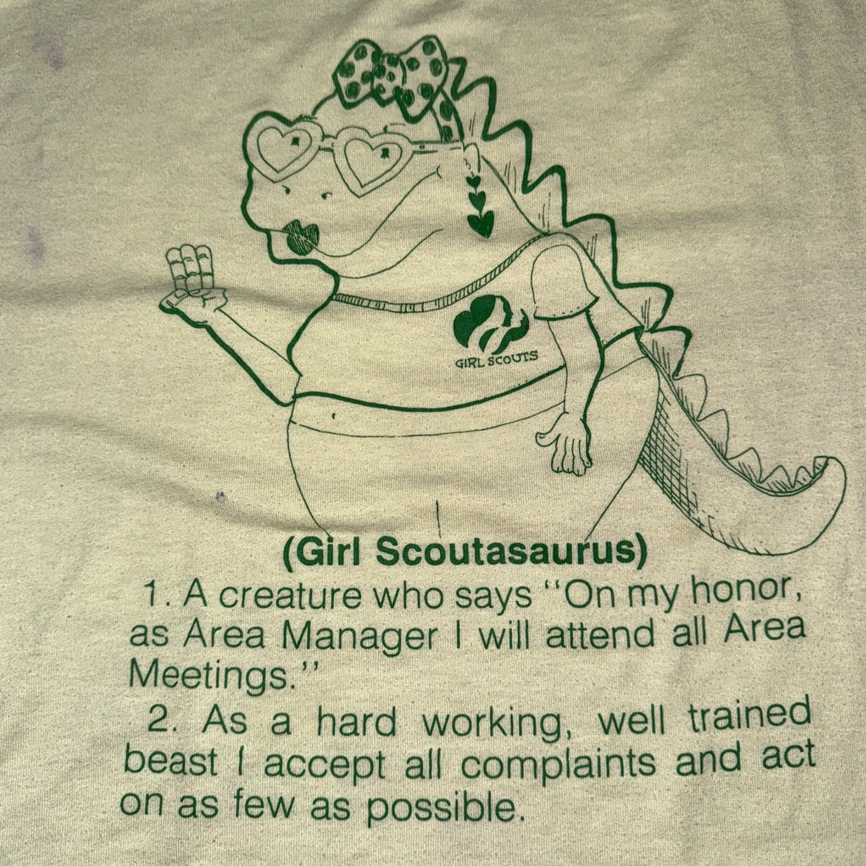 Vintage VINTAGE Made In USA Single Stitch Girl Scout T-Shirt XL Yellow Mens 22x26.5 Jerszees Size US XL / EU 56 / 4 - 2 Thumbnail