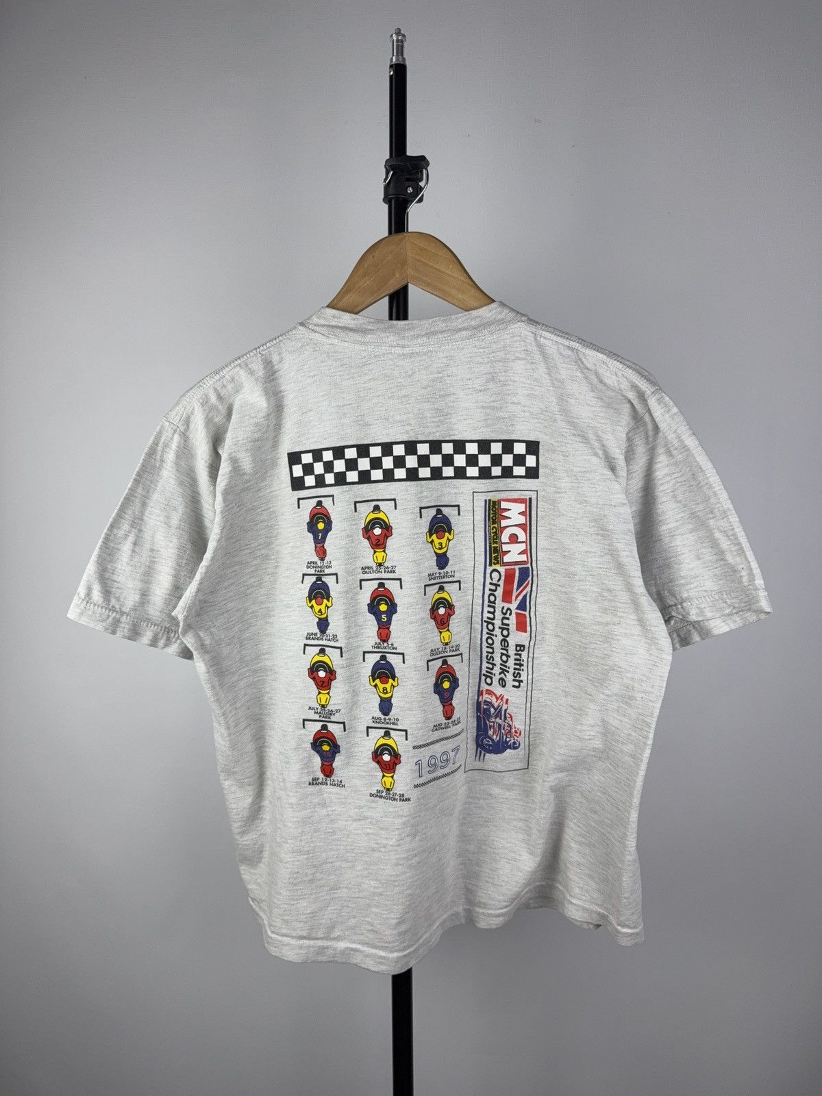 Vintage Vintage 1998 Super Bike British Championship Moto T shirt Size US S / EU 44-46 / 1 - 8 Thumbnail
