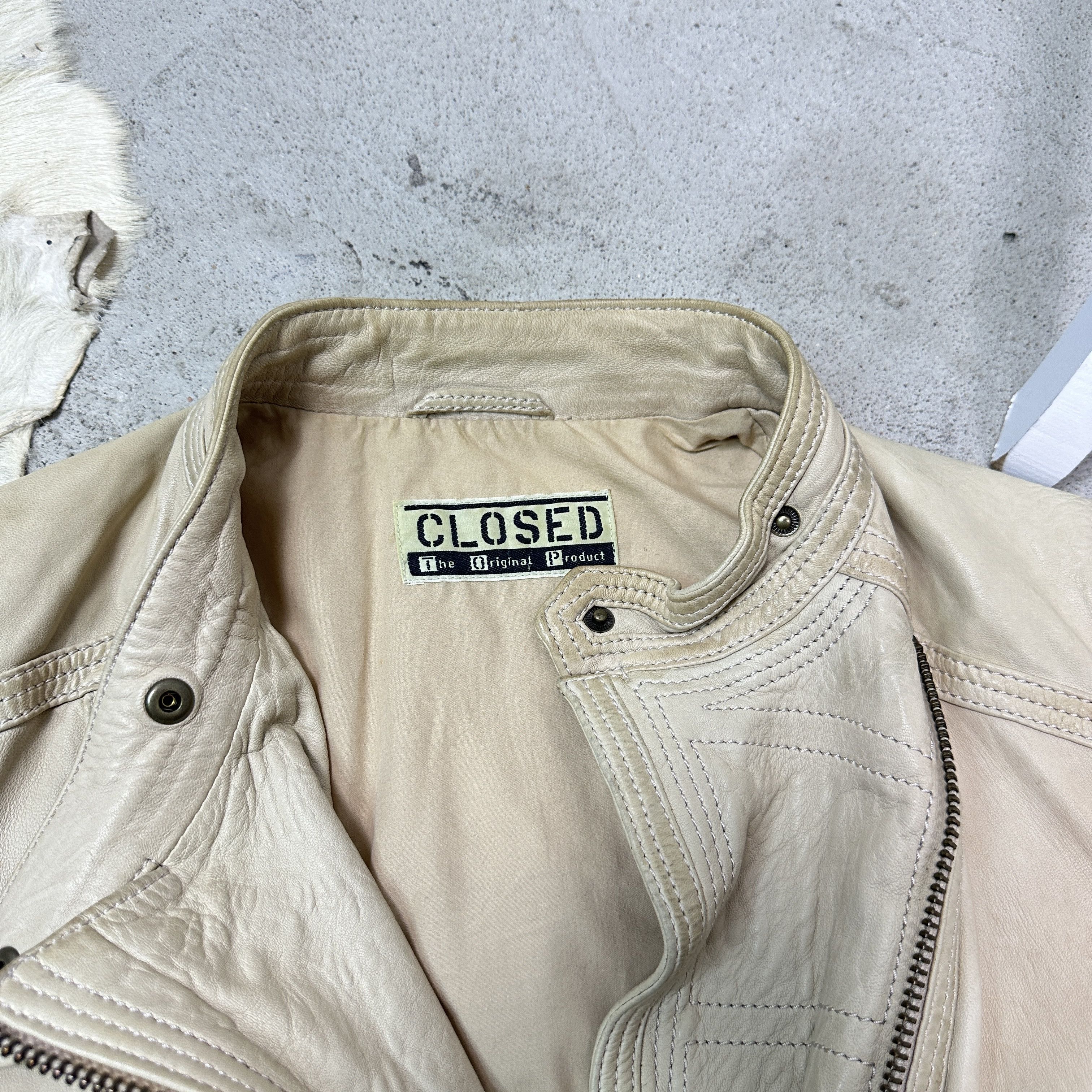 CLOSED Vintage Leather Closed by Marithe Francois Girbaud Jacket Size M / US 6-8 / IT 42-44 - 12 Thumbnail