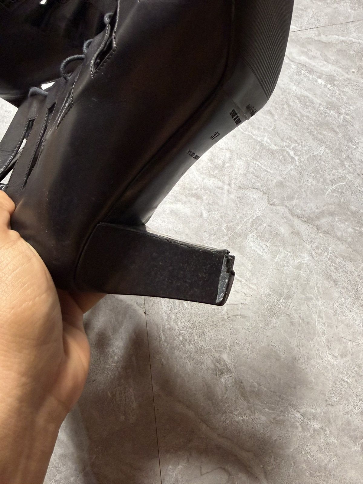 Helmut Lang Vintage Archival Helmut Lang Open Toe Wedge Sandals Size US 7 / IT 37 - 7 Thumbnail