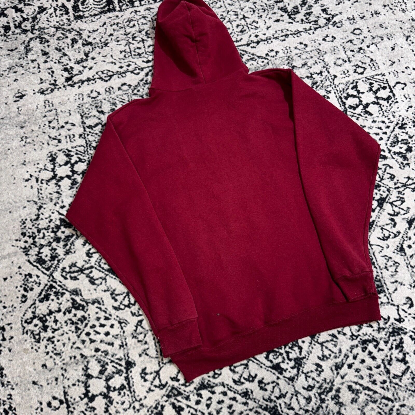 Champion × Vintage Champion Burgundy Cotton Hodie Size M Coe College University Size US M / EU 48-50 / 2 - 12 Thumbnail