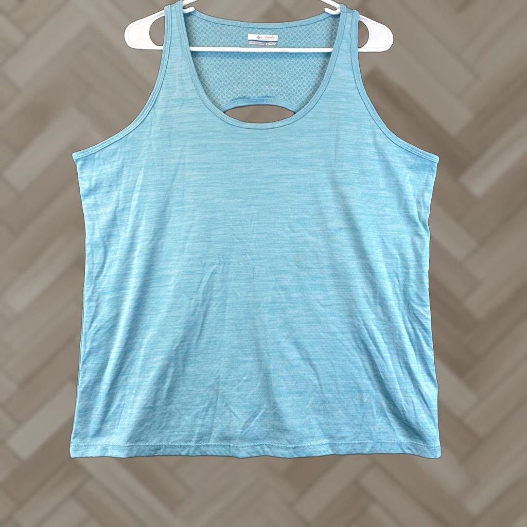 AQUA Columbia Tank Top Women XX-Large Aqua Sleeveless Soft Knit Tunic Jersey Casual Vest Top 2XL Women's Tank Size XXL / US 16-18 / IT 52-54 - 1 Thumbnail