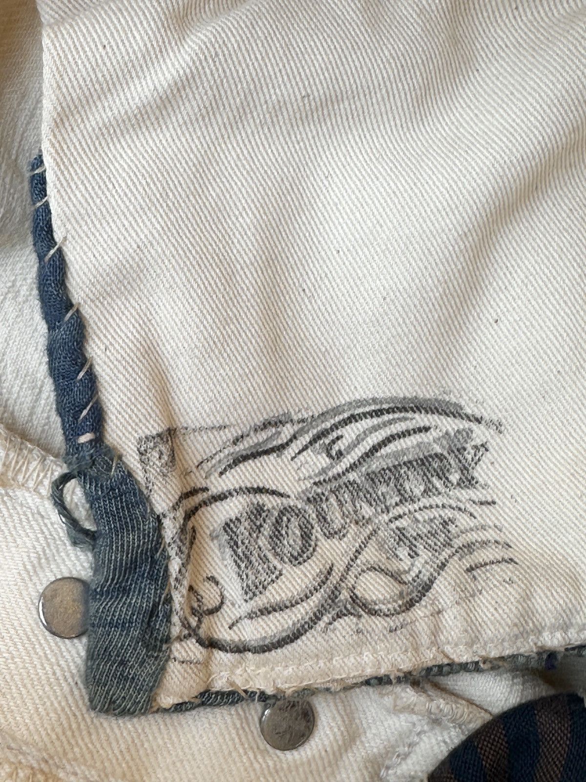 Kapital Kountry 2012 Kountry Selvedge Buckleback Boro Denim Patchwork jean Size US 34 / EU 50 - 22 Thumbnail