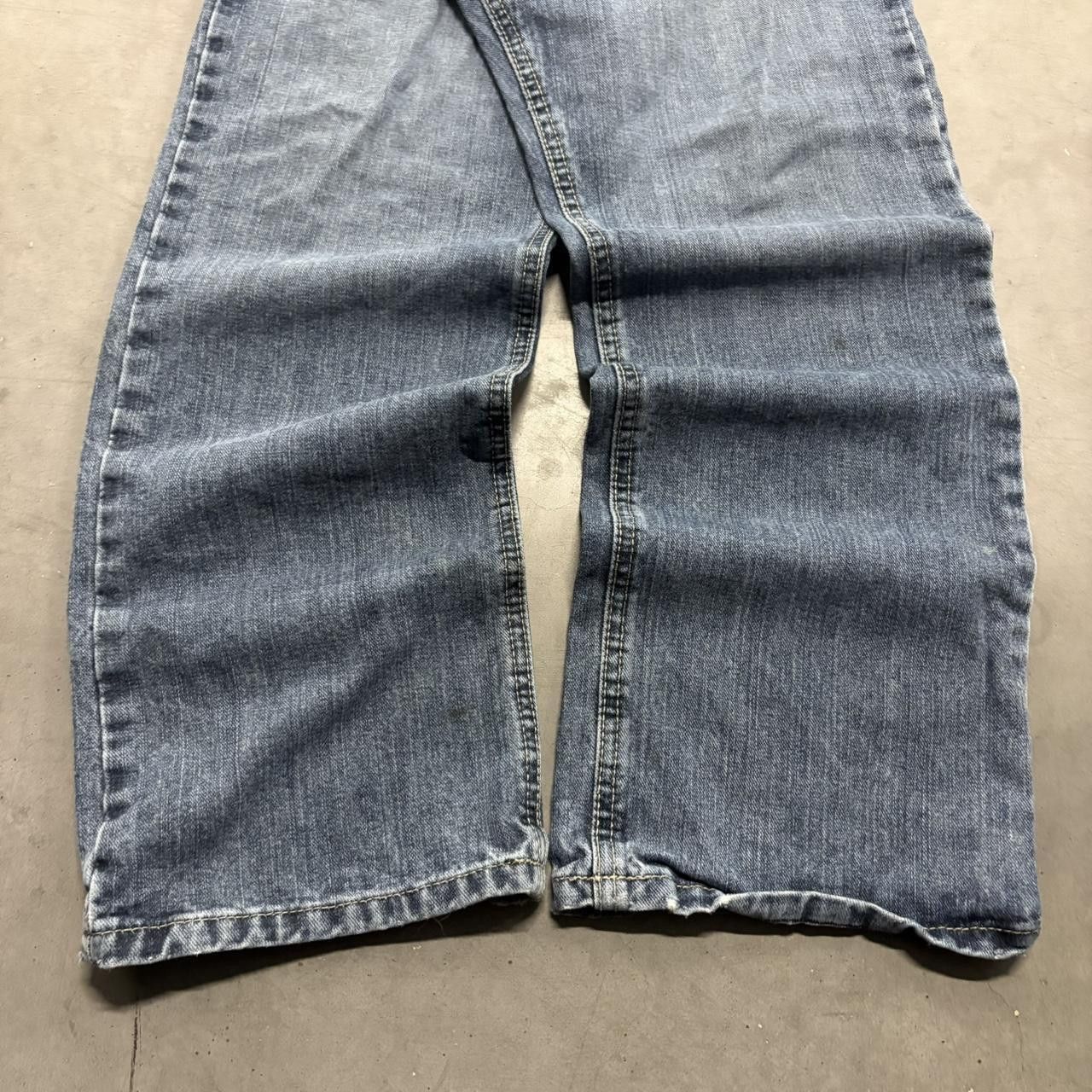 CINCH Crazy Vintage Y2K 2000s Grunge Baggy Streetwear Skater Cinch Medium Wash Denim Jeans! Size US 34 / EU 50 - 3 Thumbnail