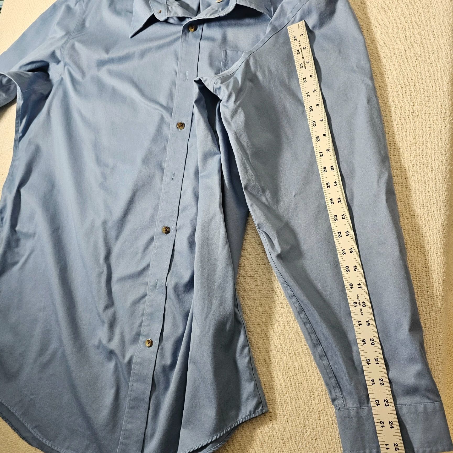 Vintage L.L. Bean Button-Up Shirt Mens 2XLT Blue Long Sleeve Collared Collar-Down Wrinkle Resistant Pocket Size US XXL / EU 58 / 5 - 7 Thumbnail
