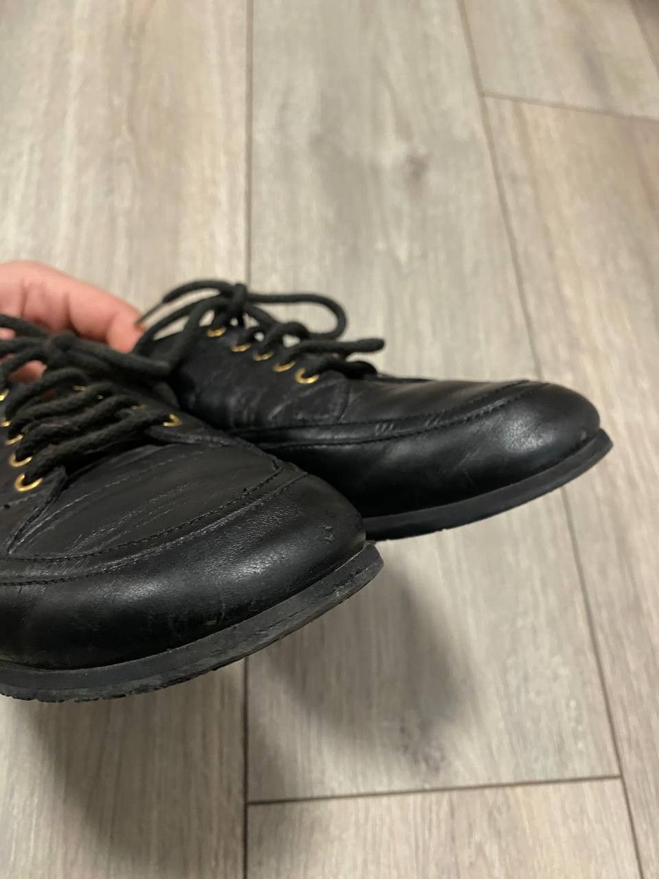 Gucci Vintage Sneakers Gucci Monogram GG Black Leather Size US 5 / IT 35 - 6 Thumbnail
