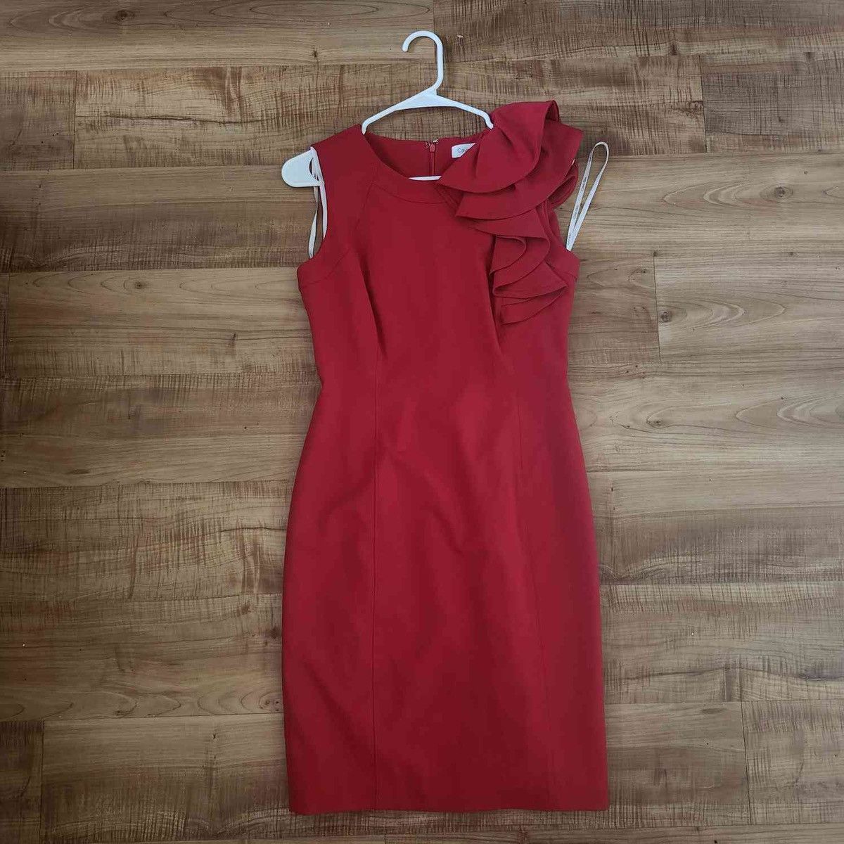 Calvin Klein Red Flora Dress Size S / US 4 / IT 40 - 1 Thumbnail