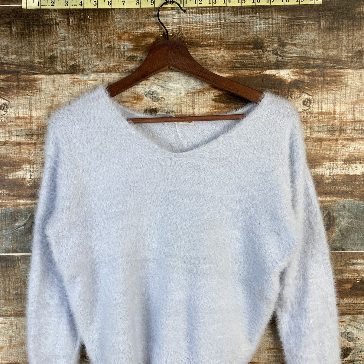 Other DL Nice Claup Blue Mohair shaggy fur Knitwear #C1147 Size S / US 4 / IT 40 - 2 Thumbnail