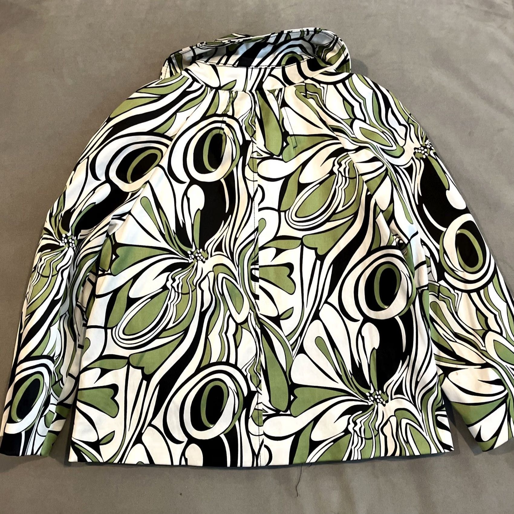 Vintage Vertigo Paris Jacket Womens S Green Lightweight Button Up 3/4 Sleeve Pucci Size S / US 4 / IT 40 - 5 Thumbnail