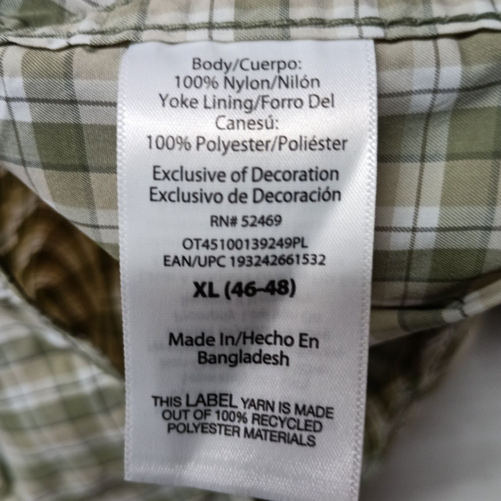 Other Ozark Trail Upstream Shirt Men XL (46-48) Green Plaid Vented Size US XL / EU 56 / 4 - 7 Thumbnail