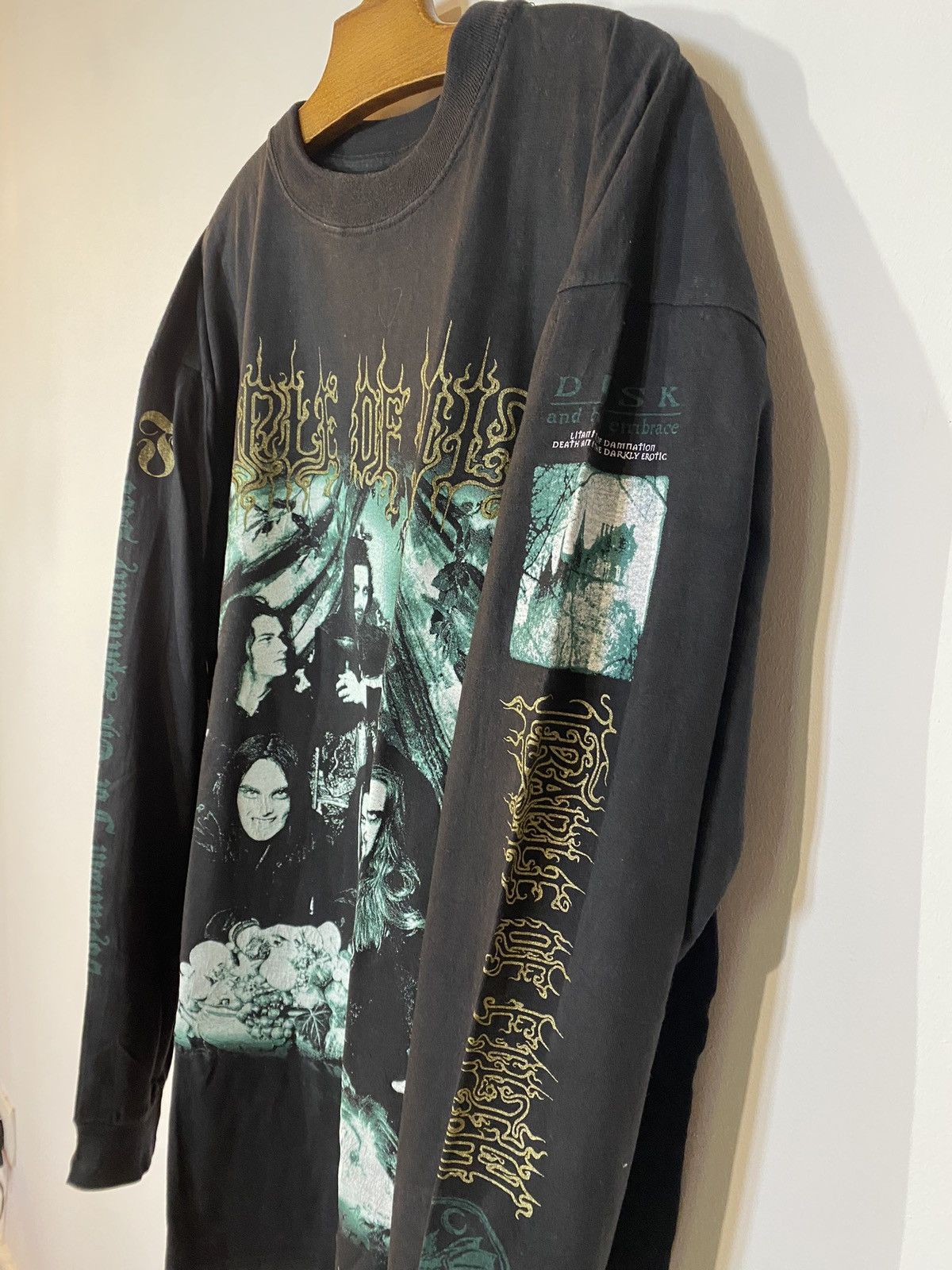 Band Tees Cradle of Filth vintage funeral 90s Dusk Longsleeves shirt Size US XL / EU 56 / 4 - 2 Thumbnail