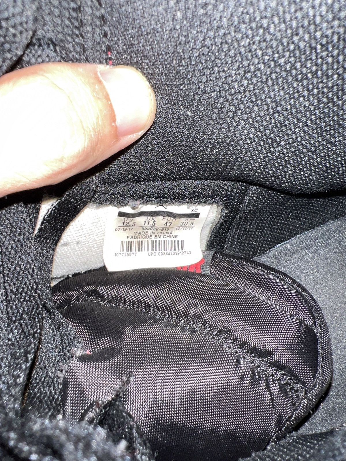 Jordan Brand Air Jordan 1 Retro High OG Bred Toe Size US 12.5 / EU 45-46 - 6 Thumbnail