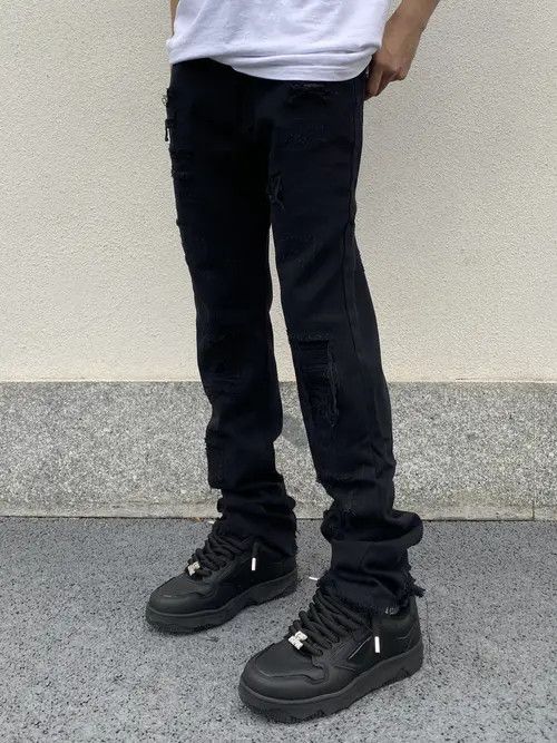 Jean flared faded skate washed jeans Size US 32 / EU 48 - 2 Thumbnail