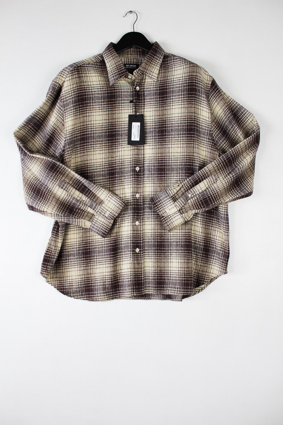 Raf Simons Flannel Shirt “The Others” SS20/20AW Cream Burgundy Check Size US M / EU 48-50 / 2 - 1 Thumbnail