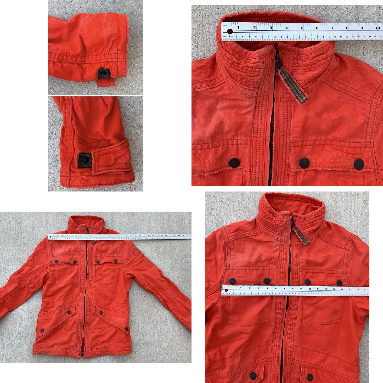 Abercrombie & Fitch Abercrombie & Fitch Orange Military Moto Utility Jacket Mens M Size US M / EU 48-50 / 2 - 10 Thumbnail