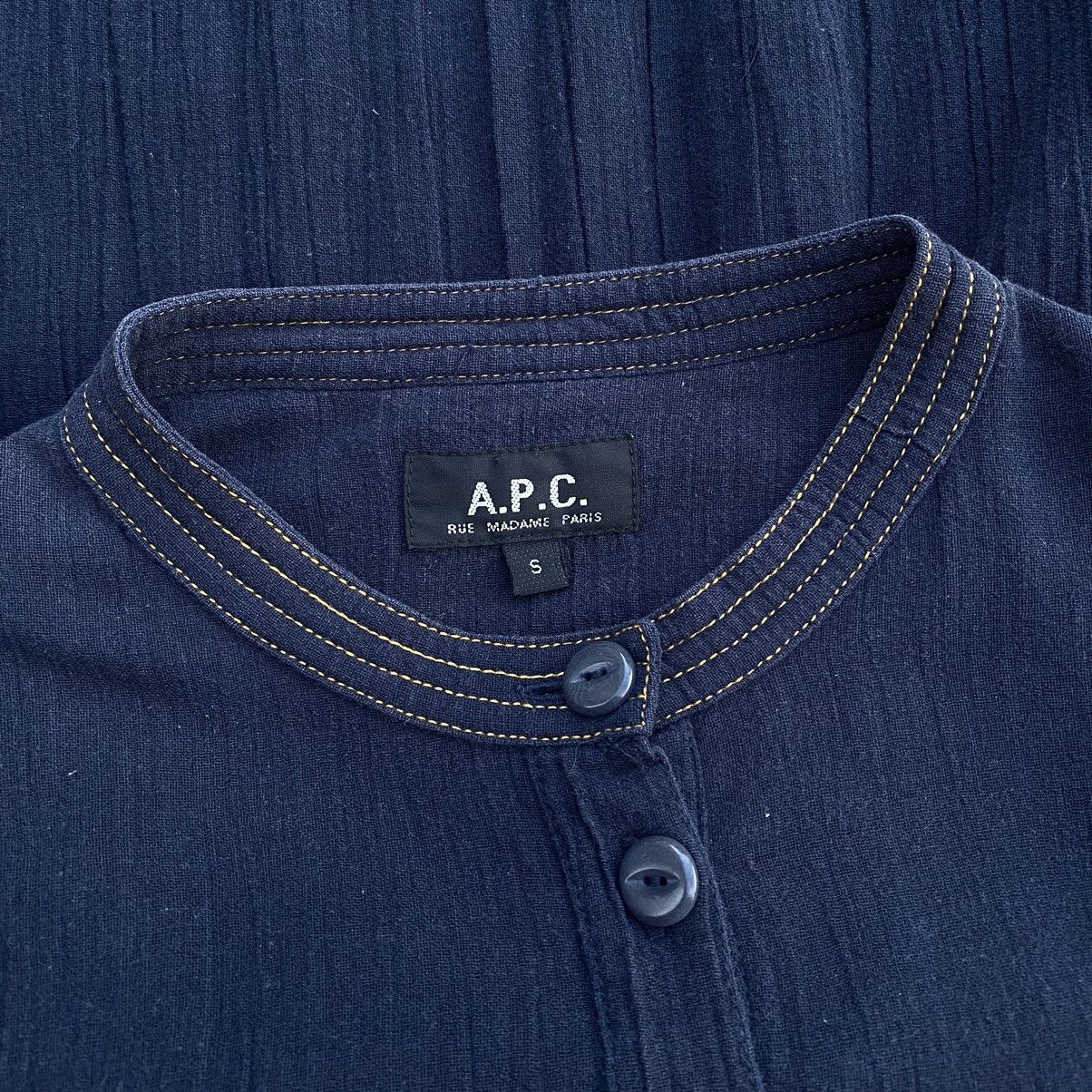 APC Vintage Dark Blue Midi Dress